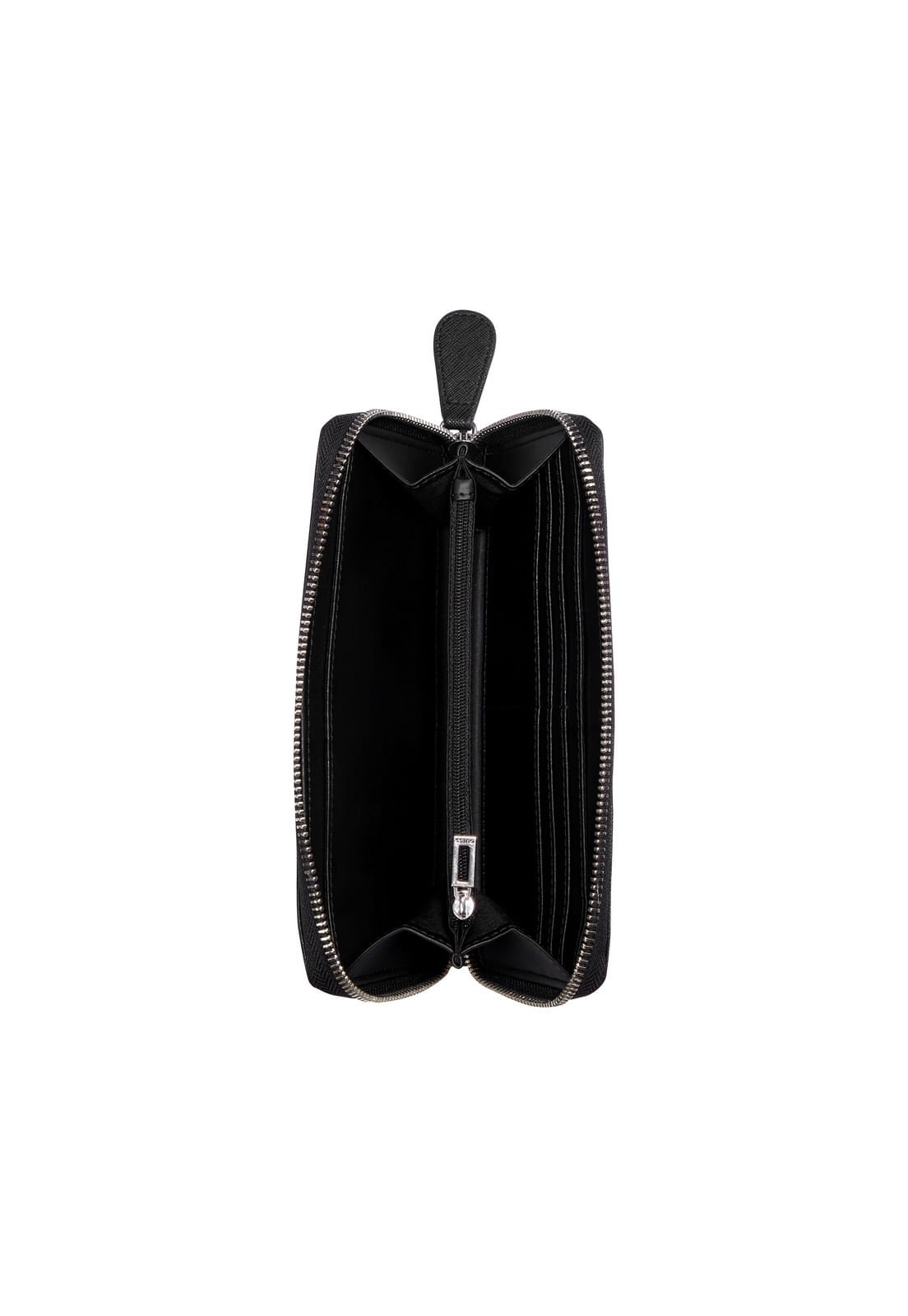 Carteira Viviette Slg Medium Zip Around Preto Preto 4