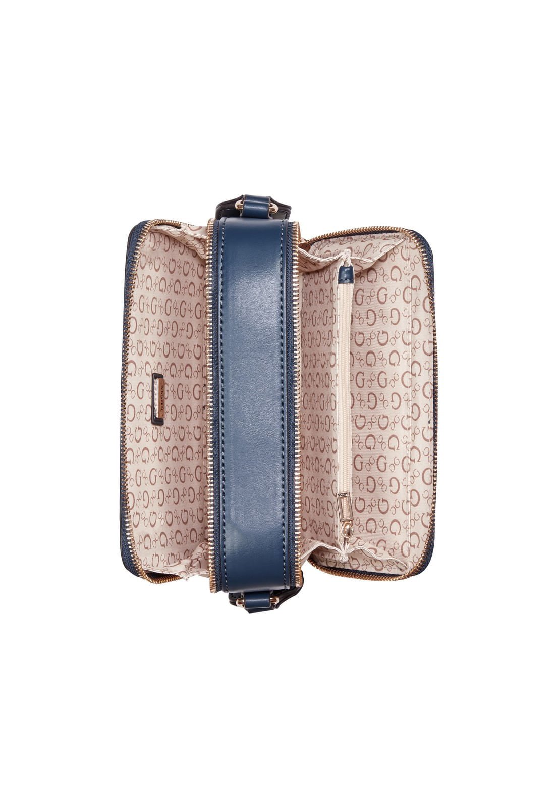 Bolsa Mini Carrara Crossbody Top Zip Azul Marinho Azul Marinho 4