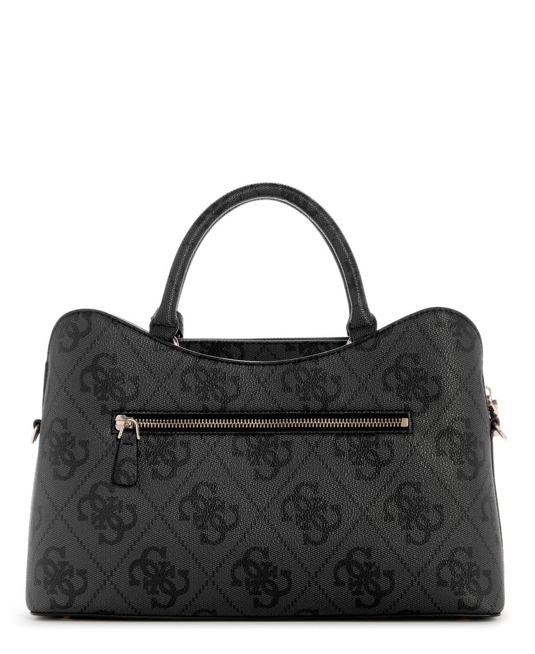 Bolsa Janie Logo Girlfriend Satchel Preto Preto 3