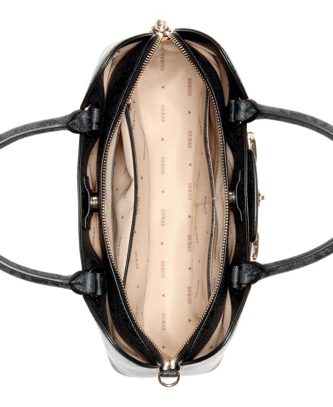 Bolsa Janie Logo Girlfriend Satchel Preto Preto 4