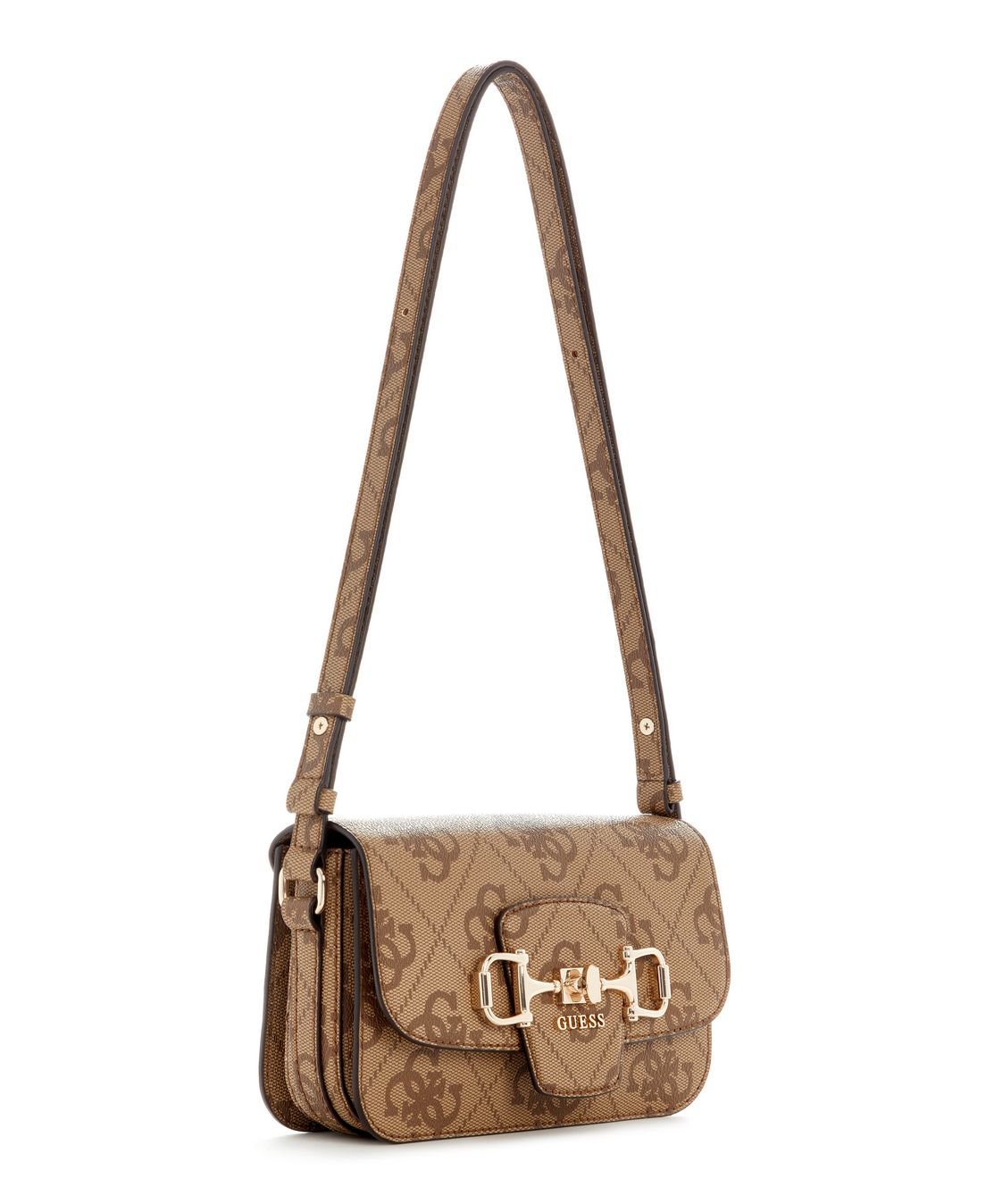 Bolsa Janie Logo Transversal Flap Bege Bege 2