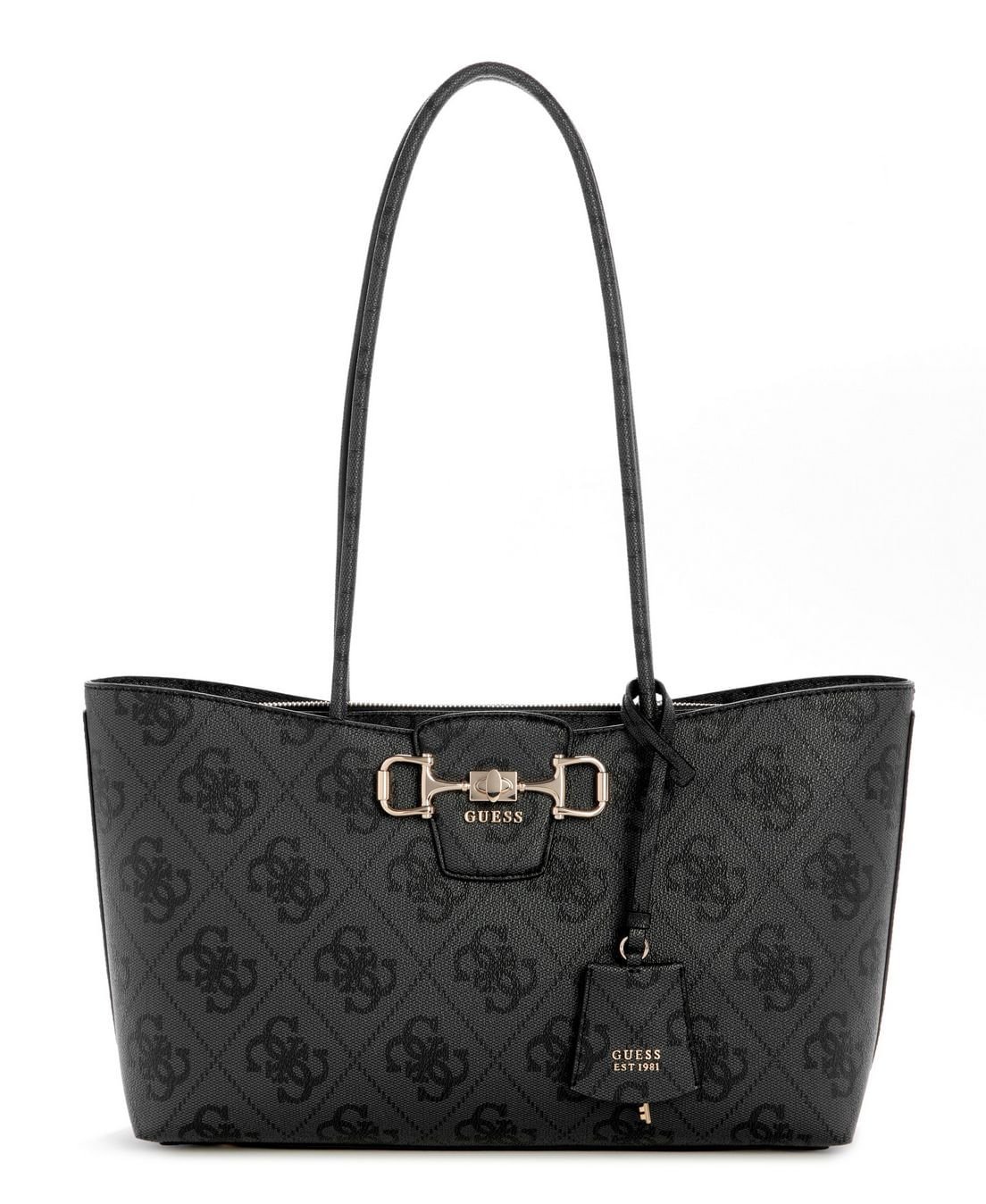 Bolsa Janie Logo Girlfriend Carryall Preto