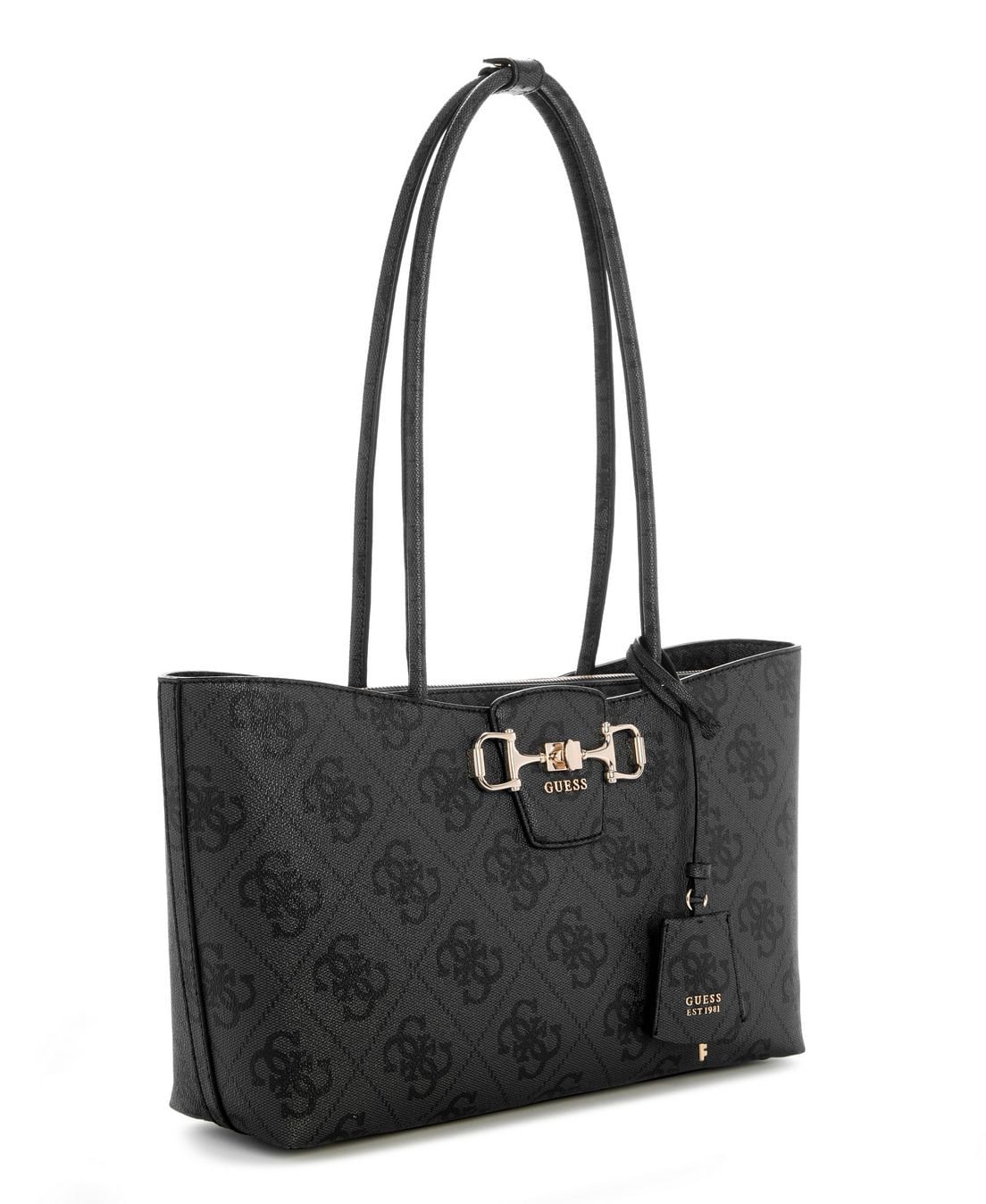 Bolsa Janie Logo Girlfriend Carryall Preto Preto 2