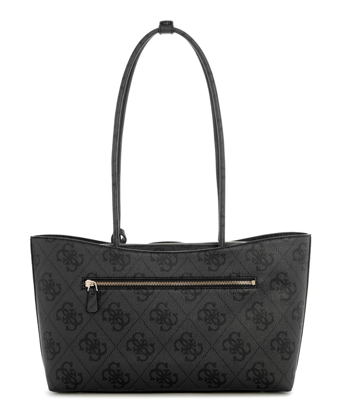 Bolsa Janie Logo Girlfriend Carryall Preto Preto 3