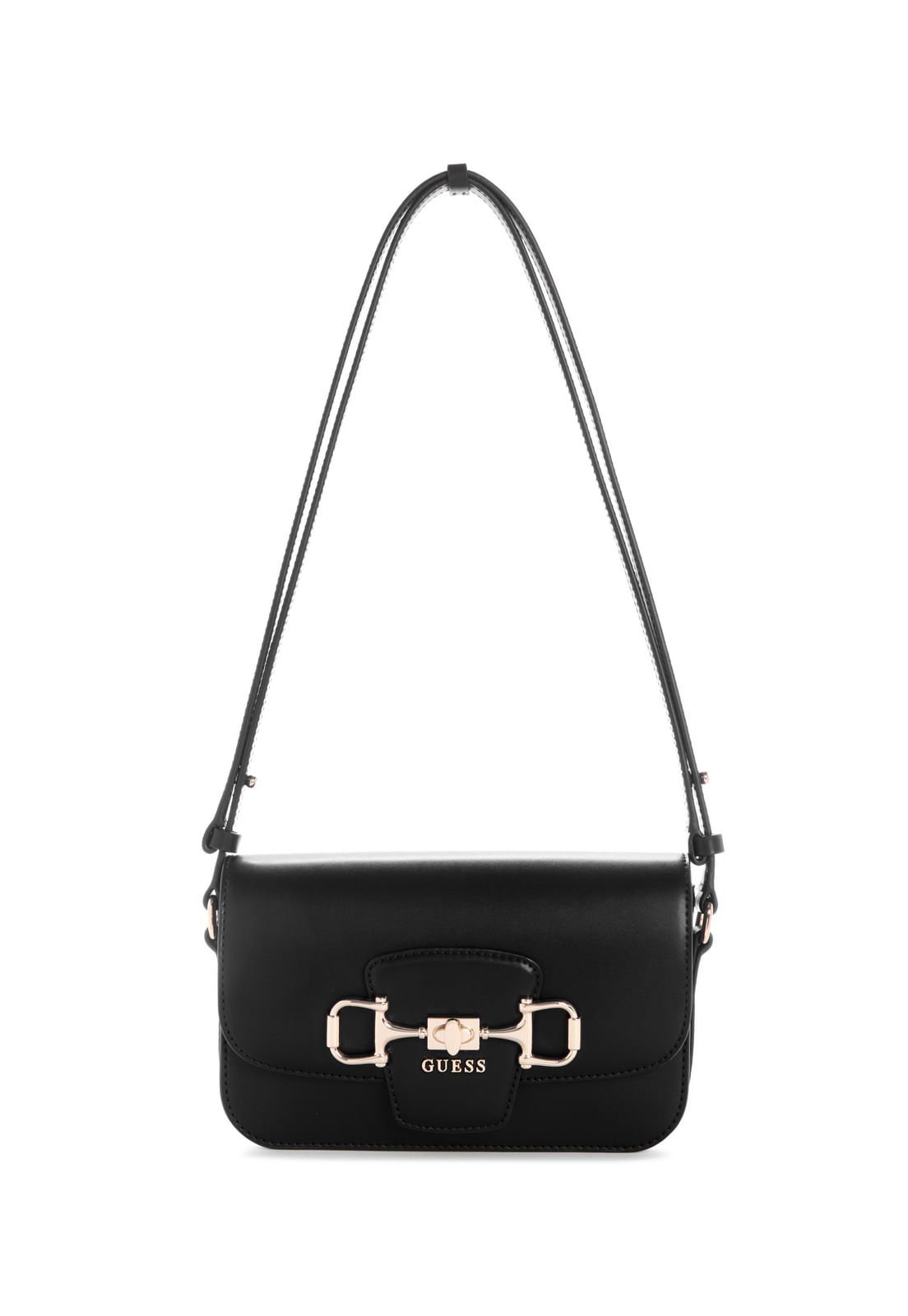 Bolsa Janie Transversal  Flap Preto