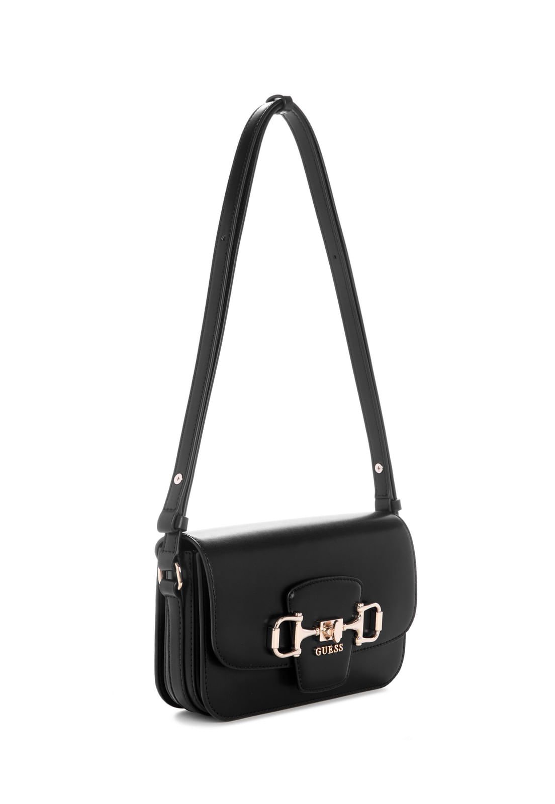 Bolsa Janie Transversal  Flap Preto Preto 2