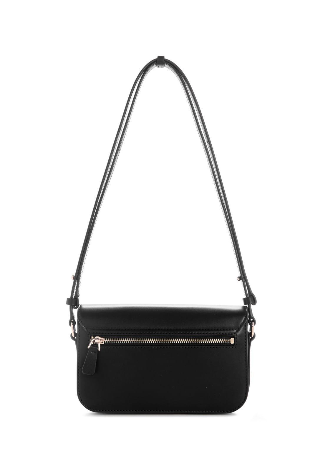 Bolsa Janie Transversal  Flap Preto Preto 3