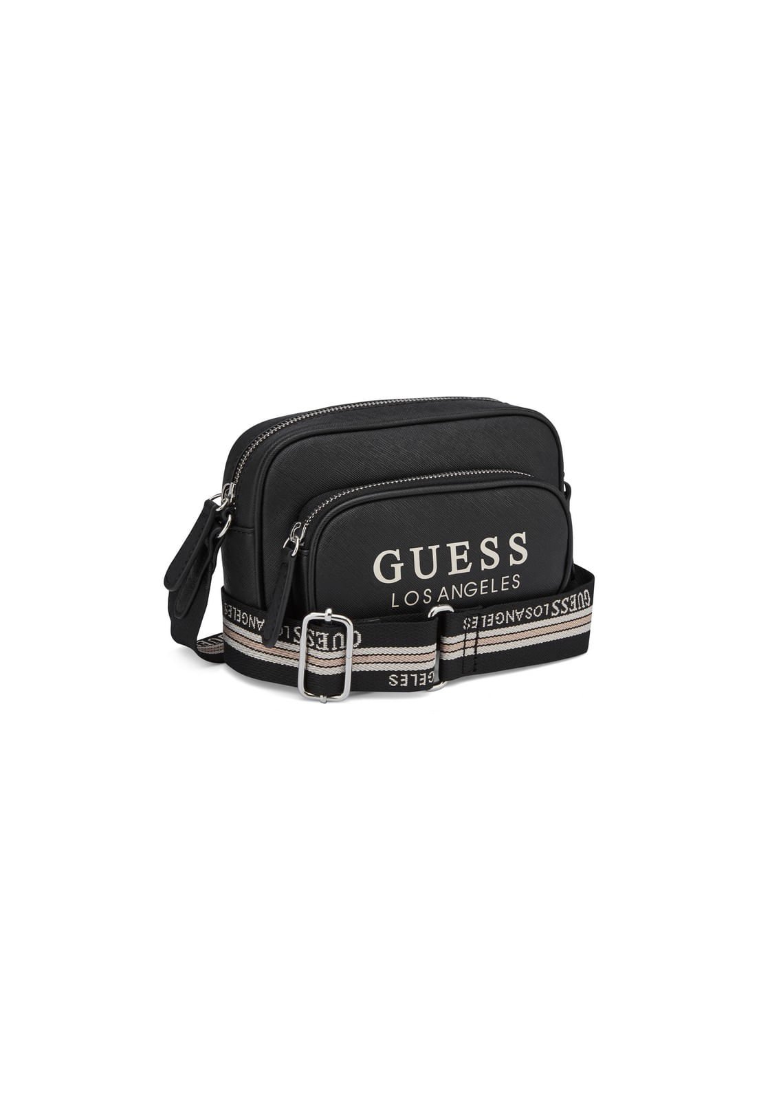 Bolsa Joella Mini Double Zip Transversal Preto Preto 2
