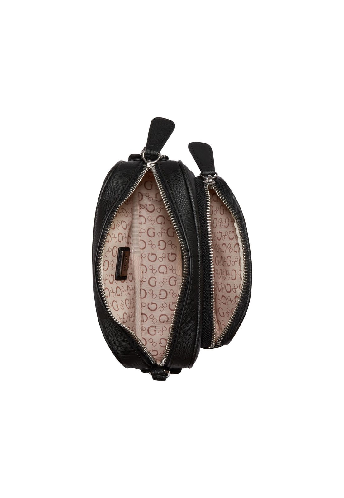 Bolsa Joella Mini Double Zip Transversal Preto Preto 4
