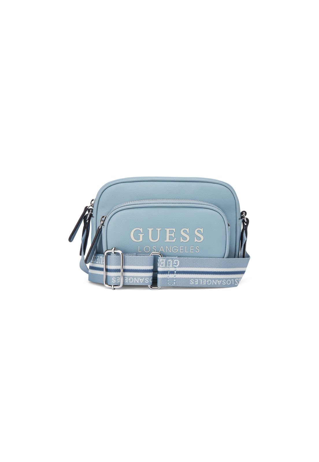 Bolsa Joella Mini Double Zip Transversal Azul Claro