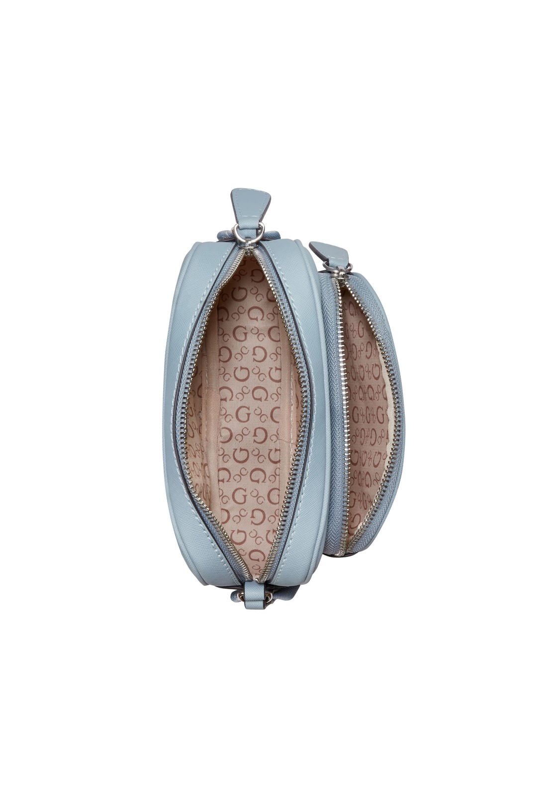 Bolsa Joella Mini Double Zip Transversal Azul Claro Azul 4
