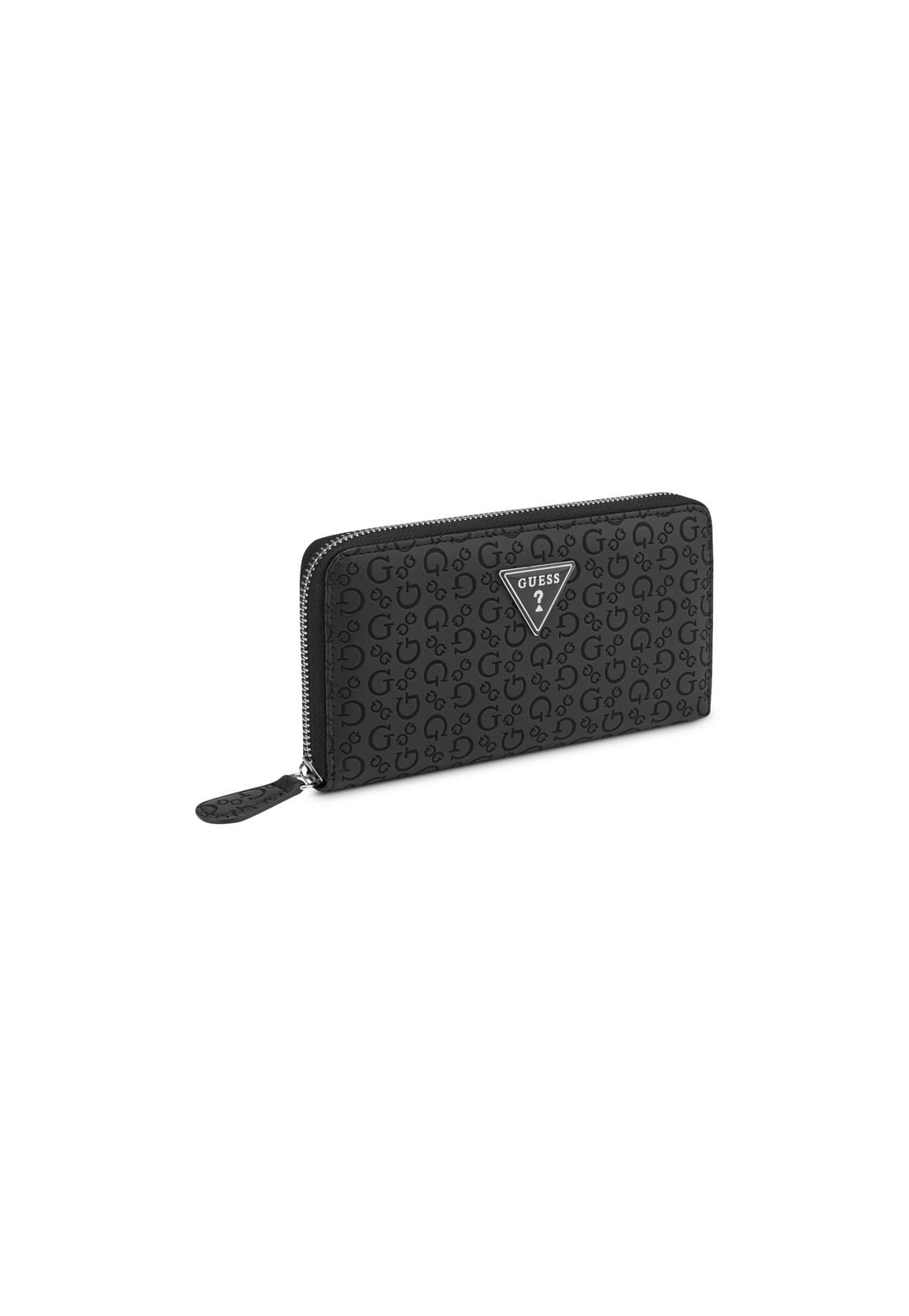 Carteira Viviette Slg Medium Zip Around Preto Preto 2