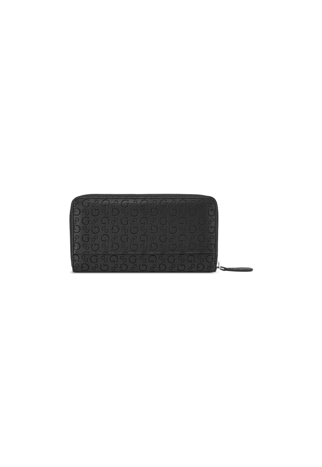 Carteira Viviette Slg Medium Zip Around Preto Preto 3