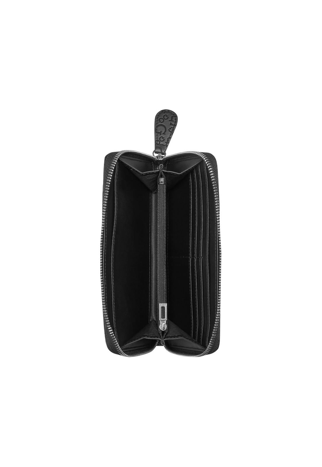 Carteira Viviette Slg Medium Zip Around Preto Preto 4