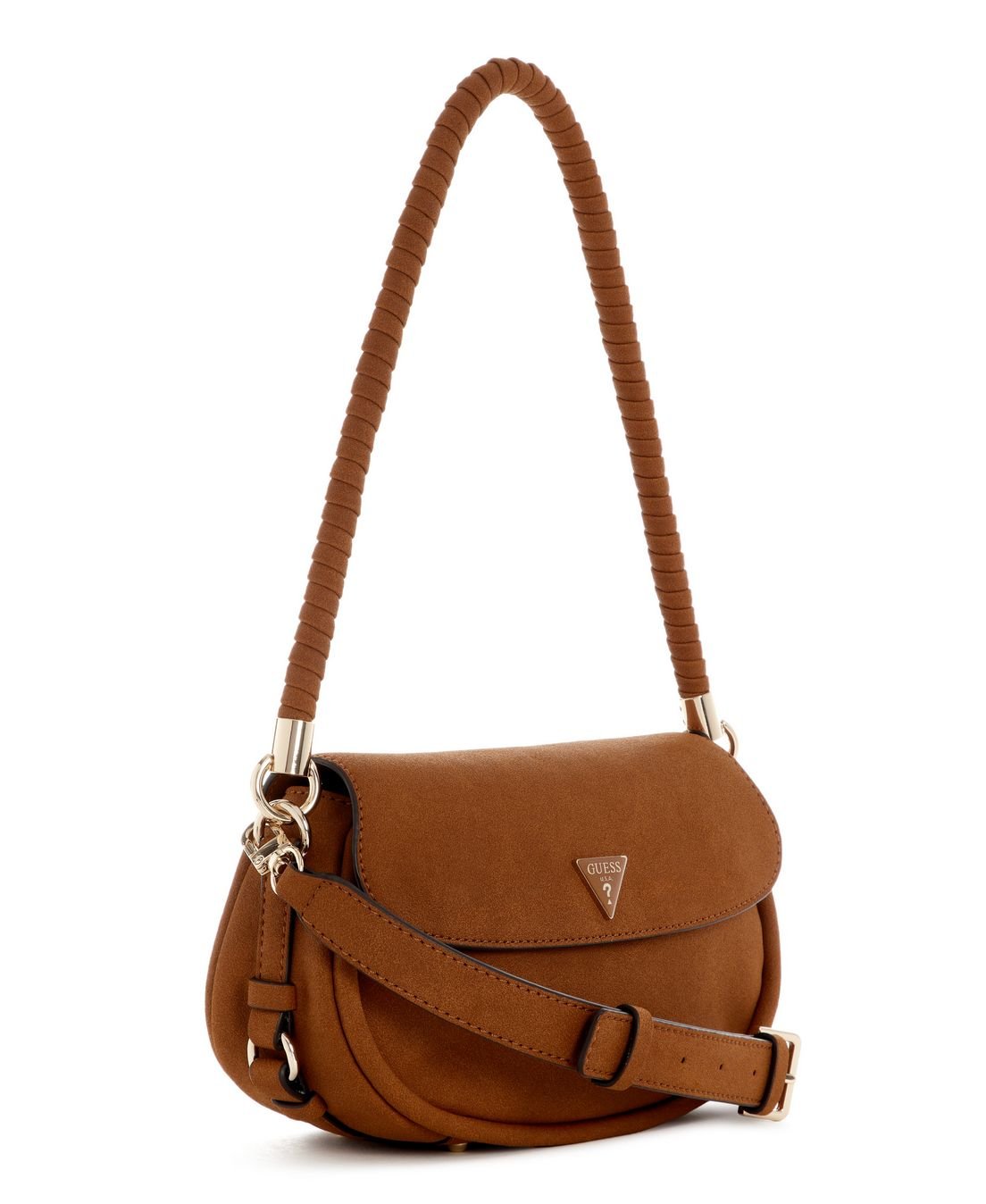 Bolsa Danya Flap Shoulder Marrom Marrom 5