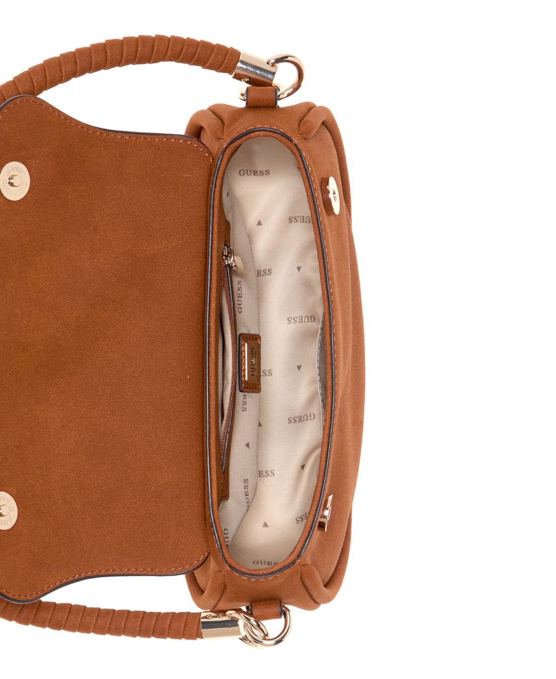 Bolsa Danya Flap Shoulder Marrom Marrom 2