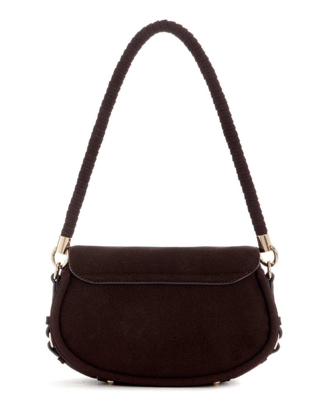 Bolsa Danya Flap Shoulder Marrom Escuro Marrom 4