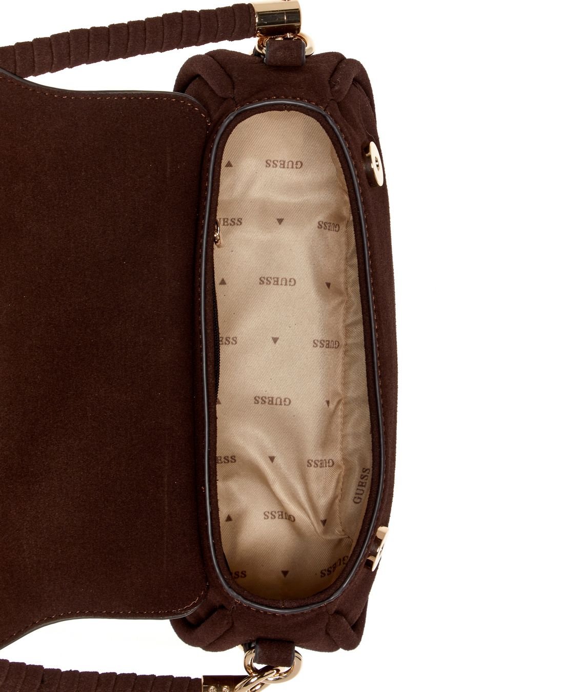 Bolsa Danya Flap Shoulder Marrom Escuro Marrom 5
