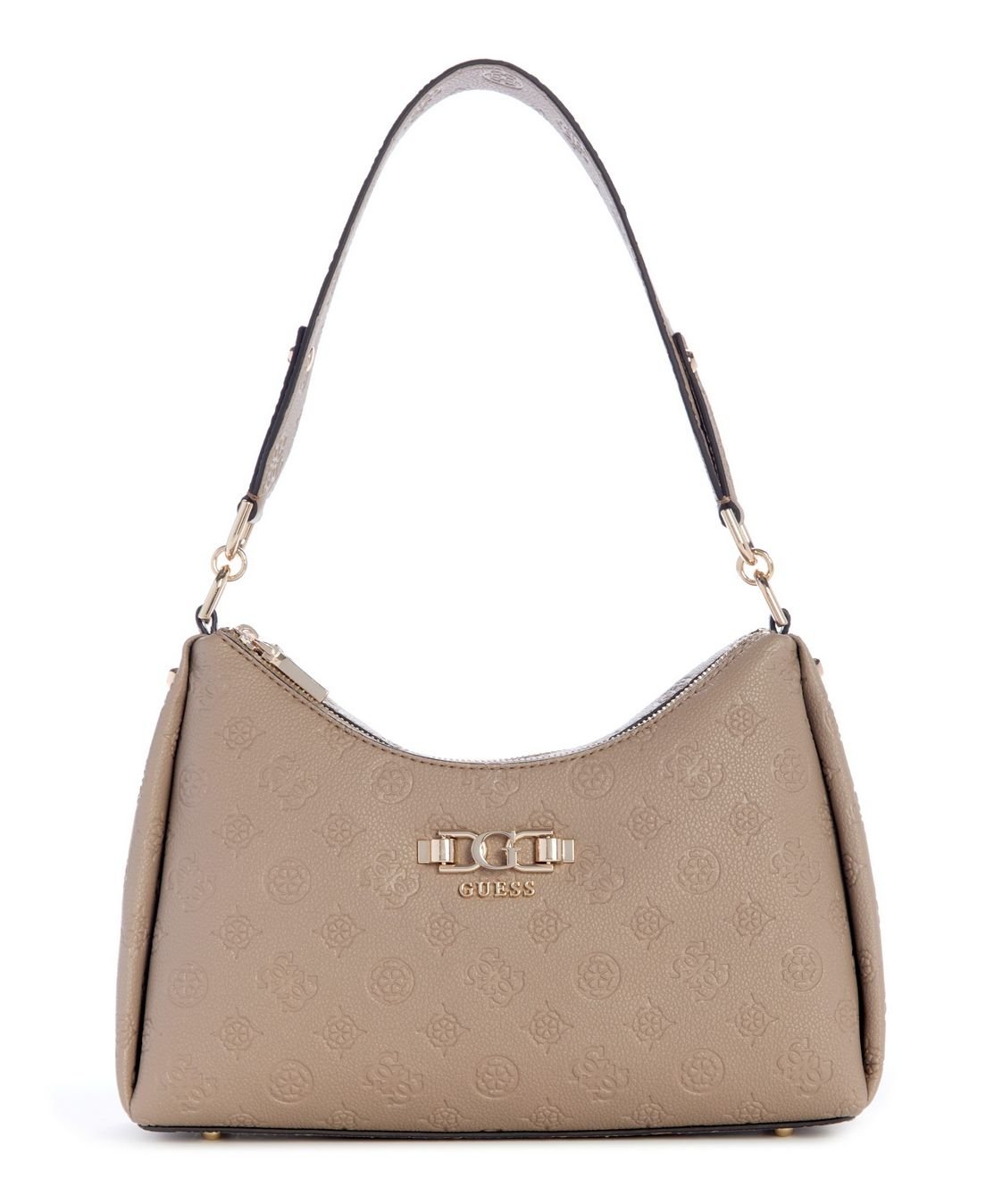 Bolsa Anise Double Zip Shoulder Bag Nude