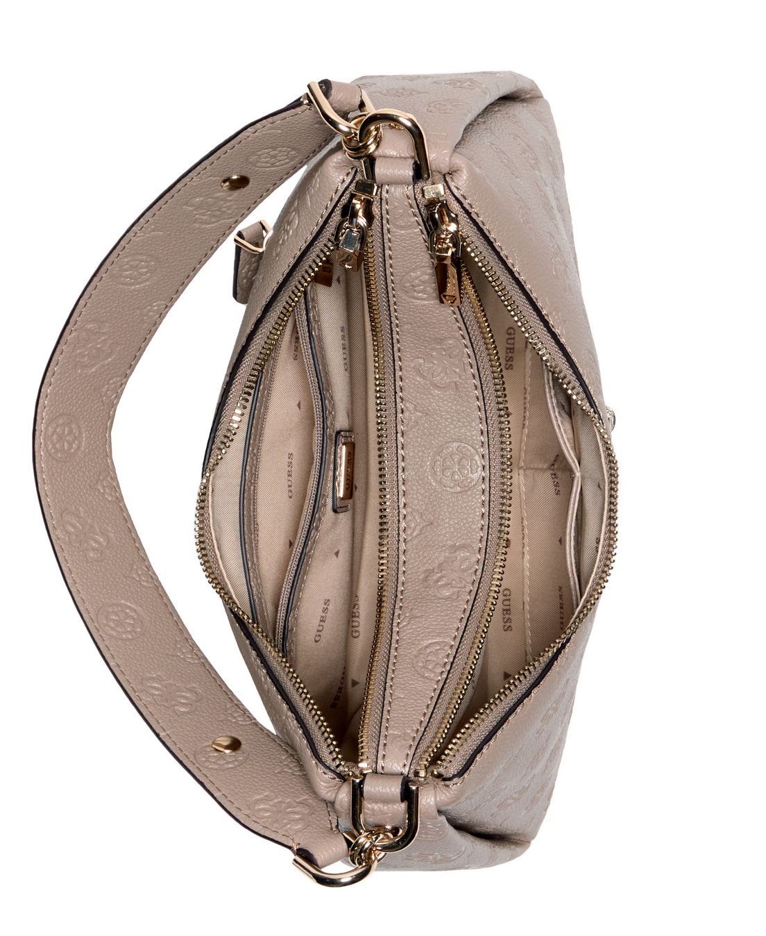 Bolsa Anise Double Zip Shoulder Bag Nude Nude 4