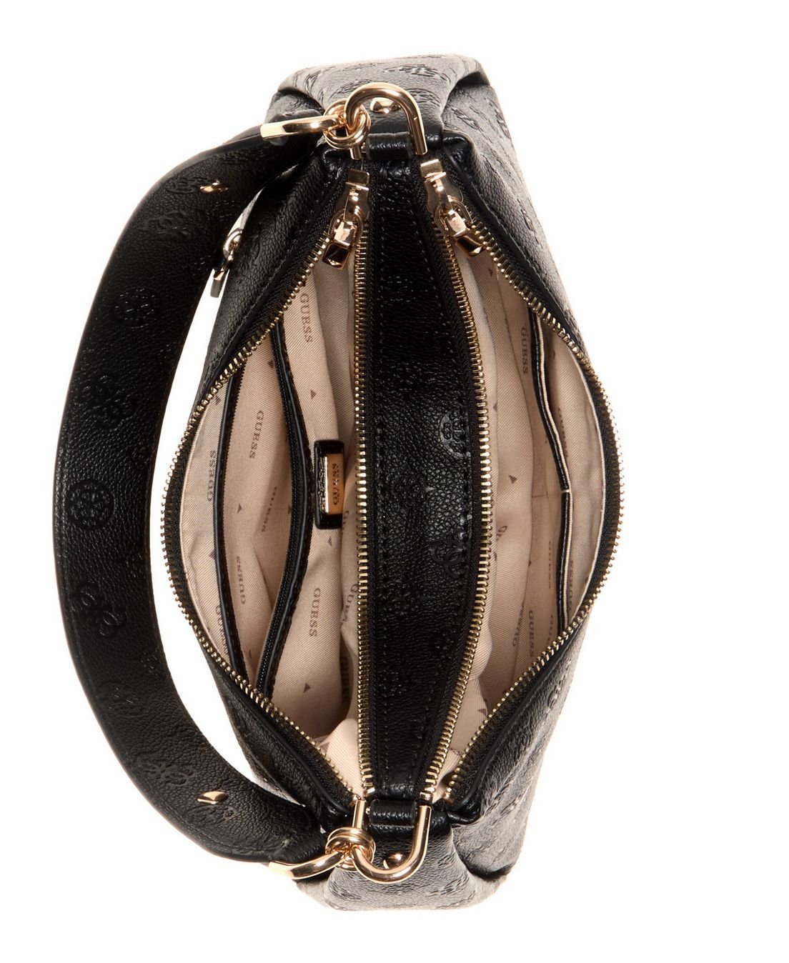 Bolsa Anise Double Zip Shoulder Bag Preto Preto 4
