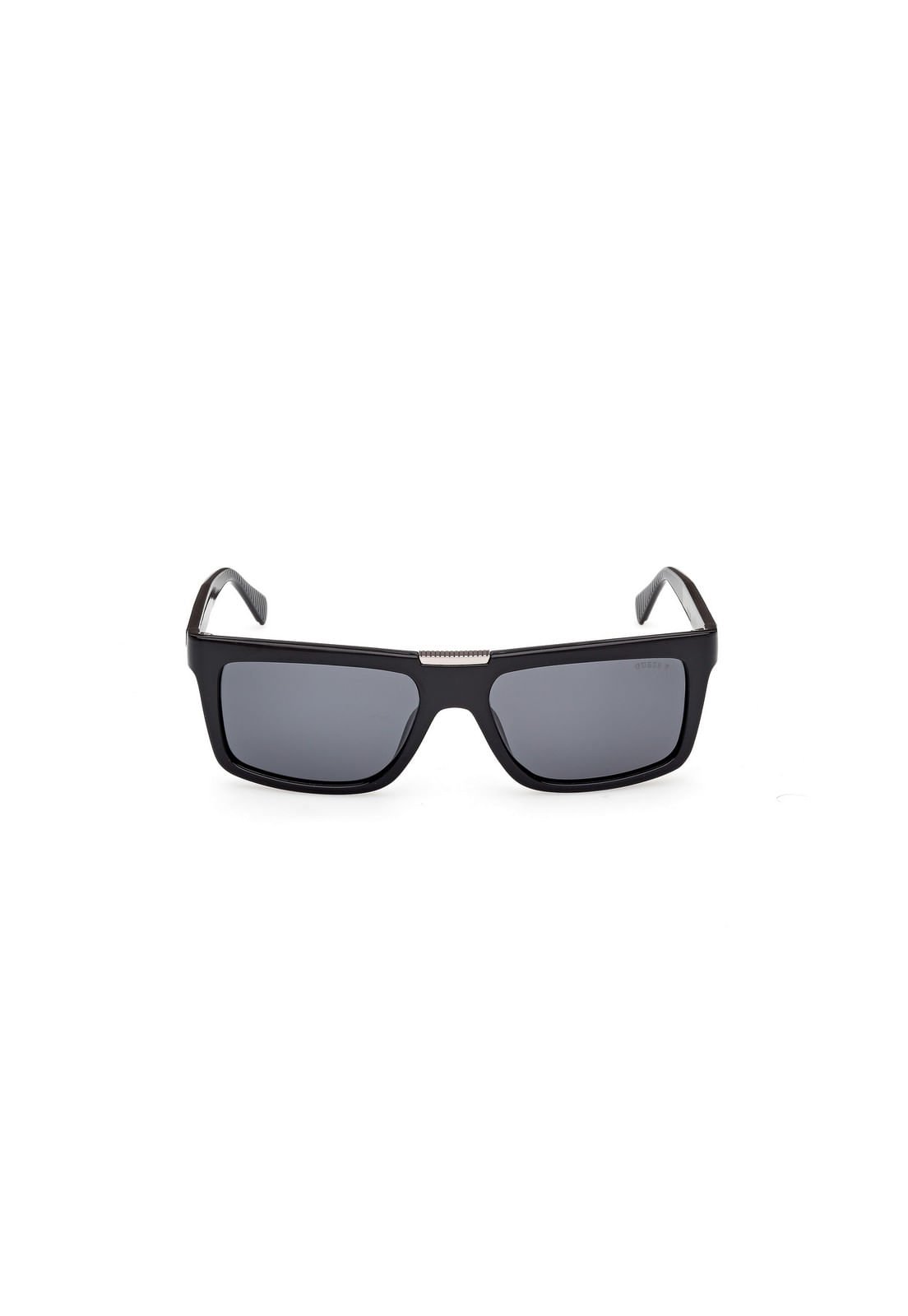 Óculos de Sol Retangular Acetato Preto