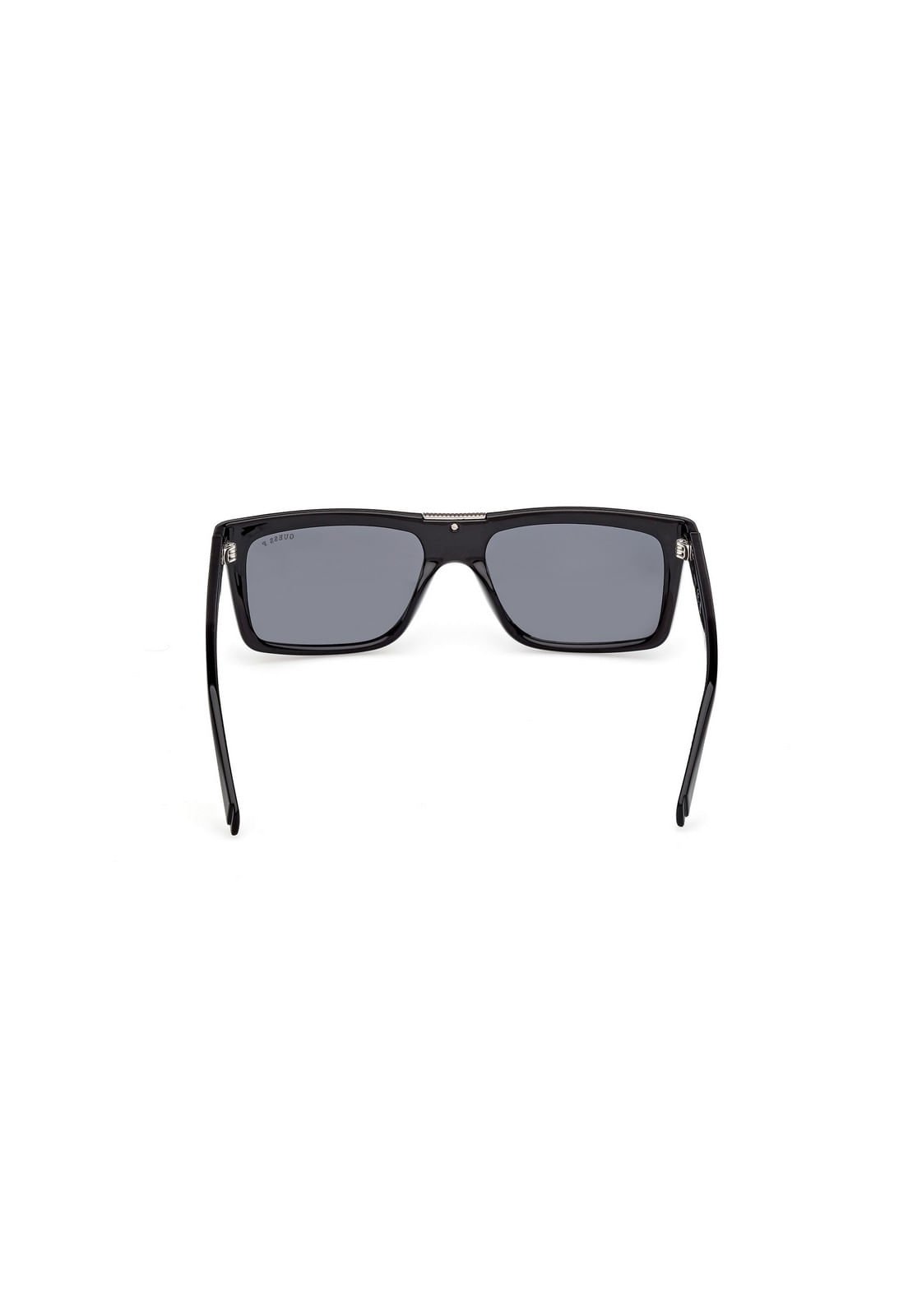 Óculos de Sol Retangular Acetato Preto Preto 4