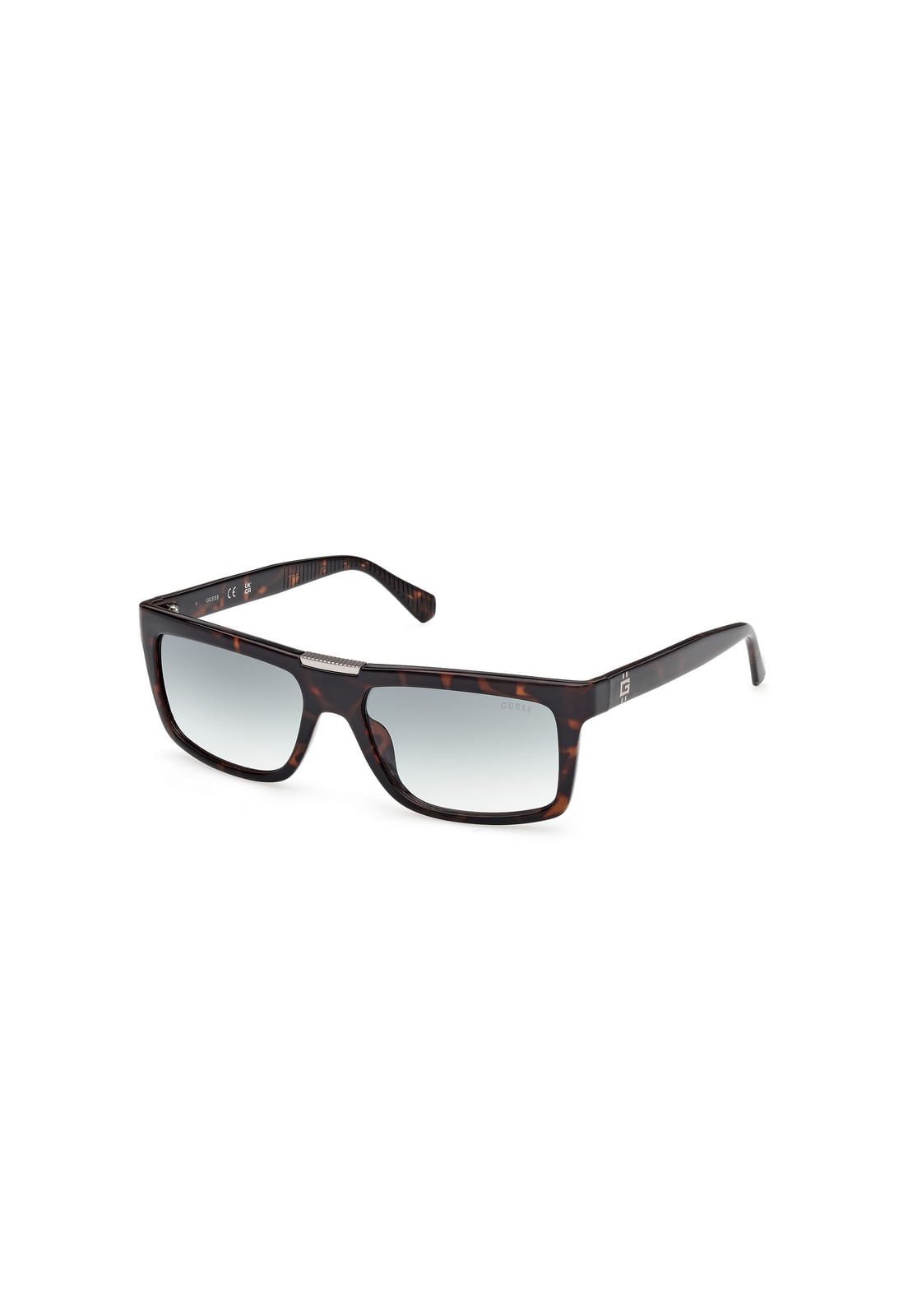 Óculos de Sol Retangular Acetato Marrom Marrom 2