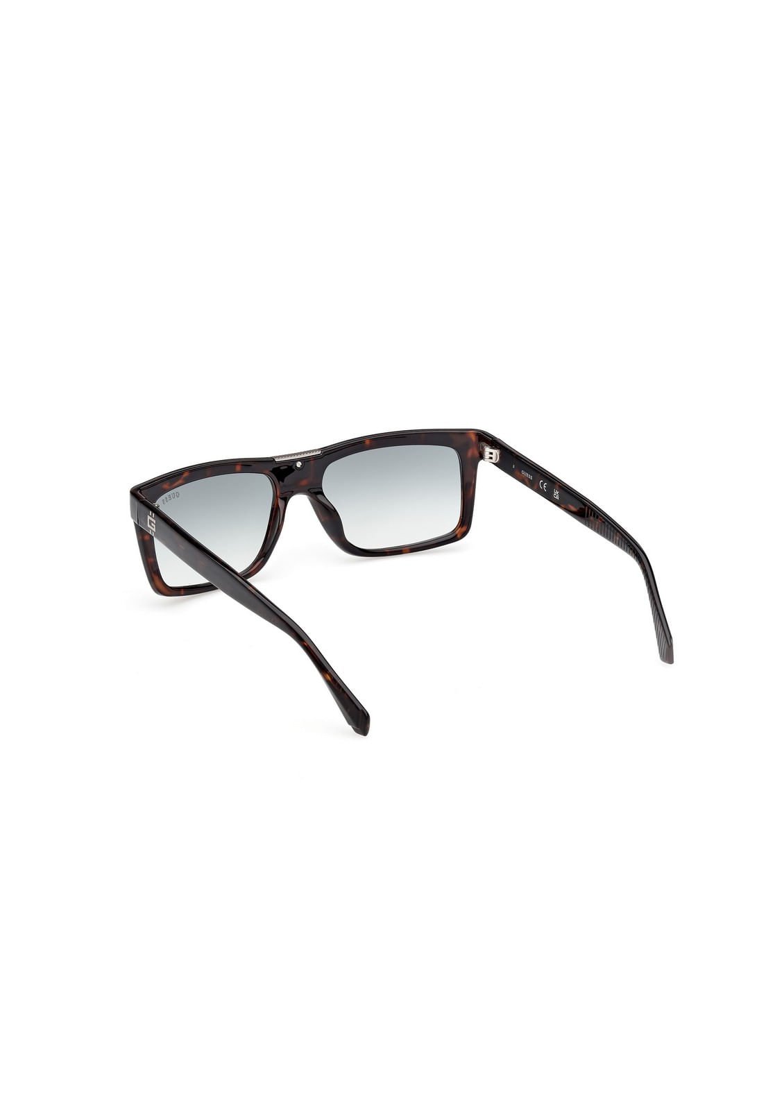 Óculos de Sol Retangular Acetato Marrom Marrom 3