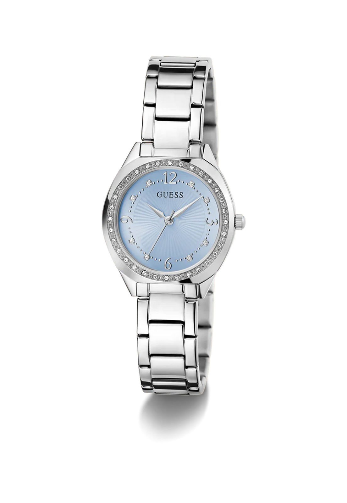 Relógio Guess Fem Caixa E Pulseira Aço Prata Prata 5