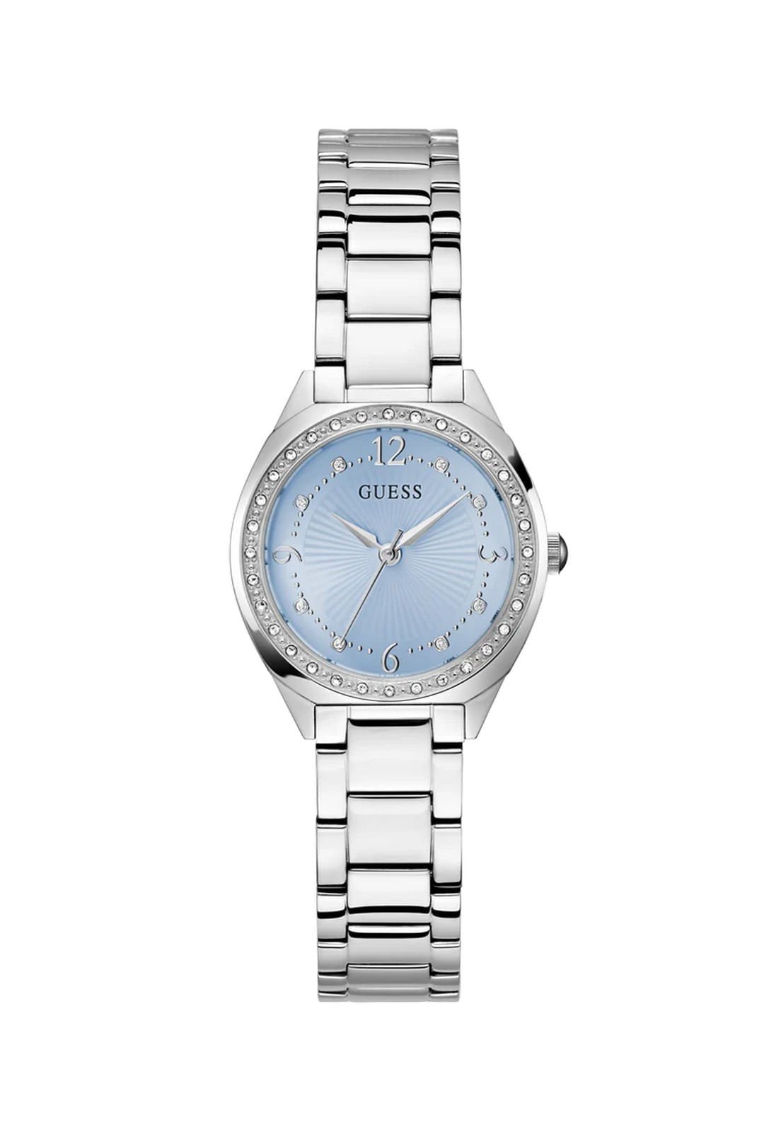 Relógio Guess Fem Caixa E Pulseira Aço Prata Prata 3
