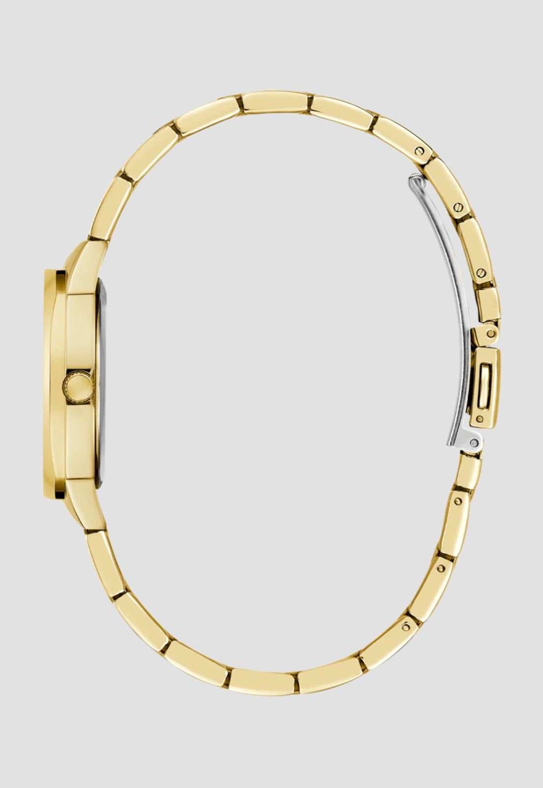 Relógio Redondo Cravejado Rosa Dourado Dourado 8