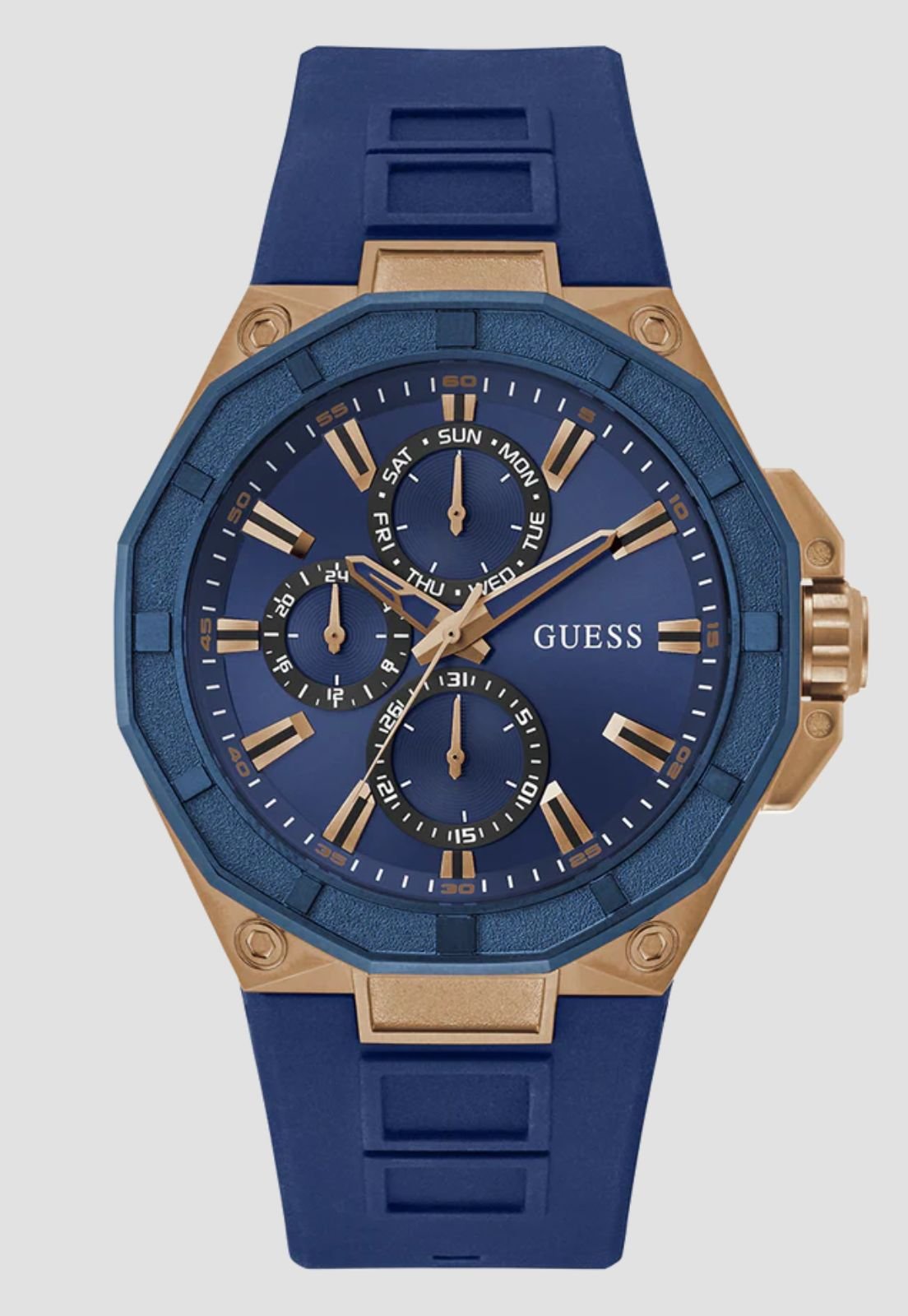 Relógio Sport Multifunção Rosé Azul Azul 6