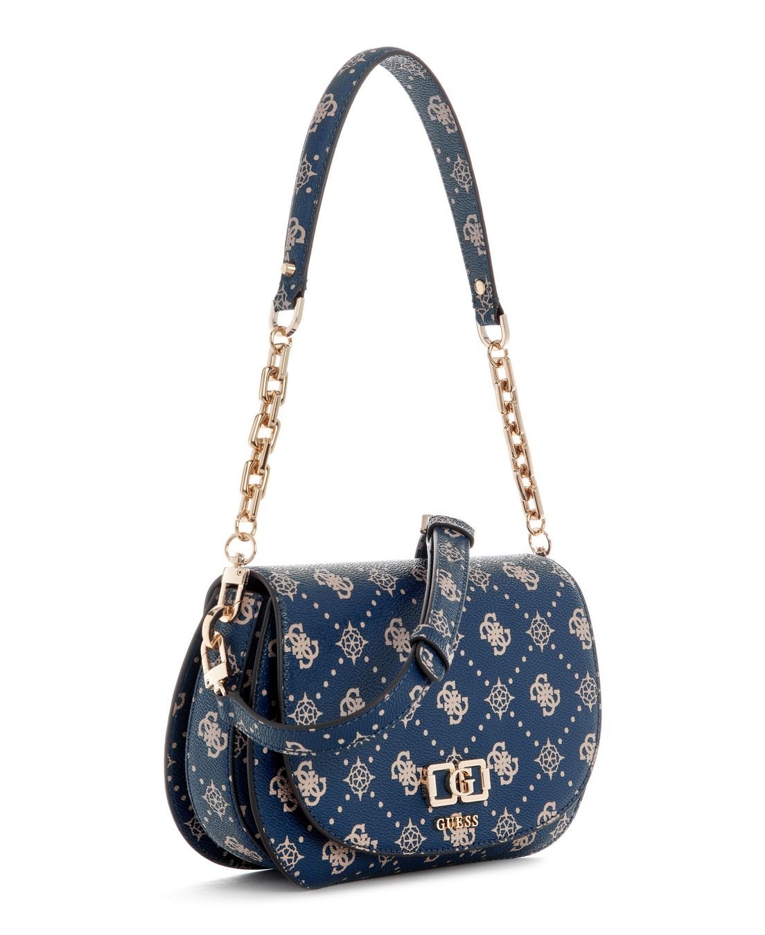 Bolsa Emelie Logo Flap Shoulder Azul Escuro Azul Escuro 2