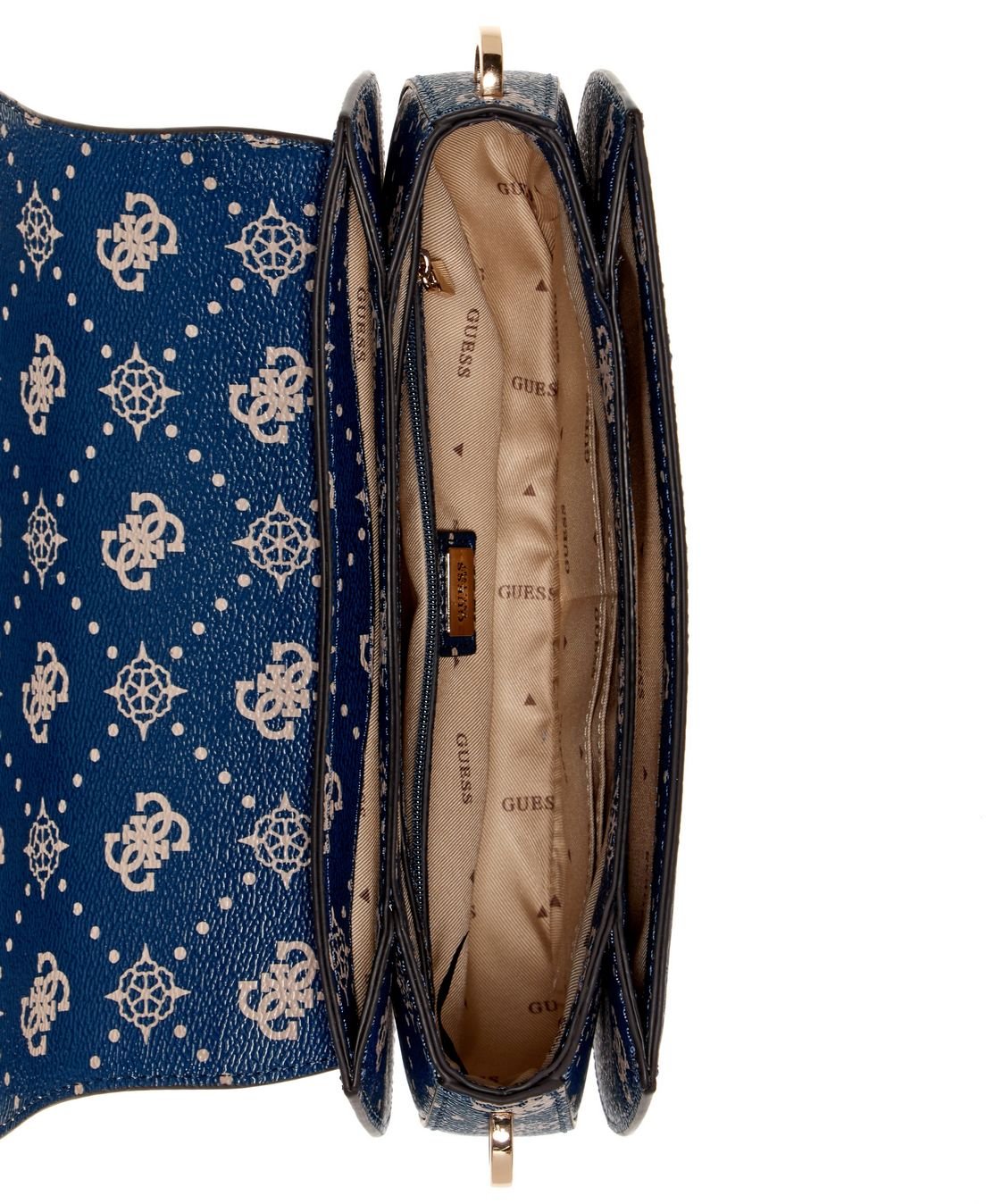 Bolsa Emelie Logo Flap Shoulder Azul Escuro Azul Escuro 4