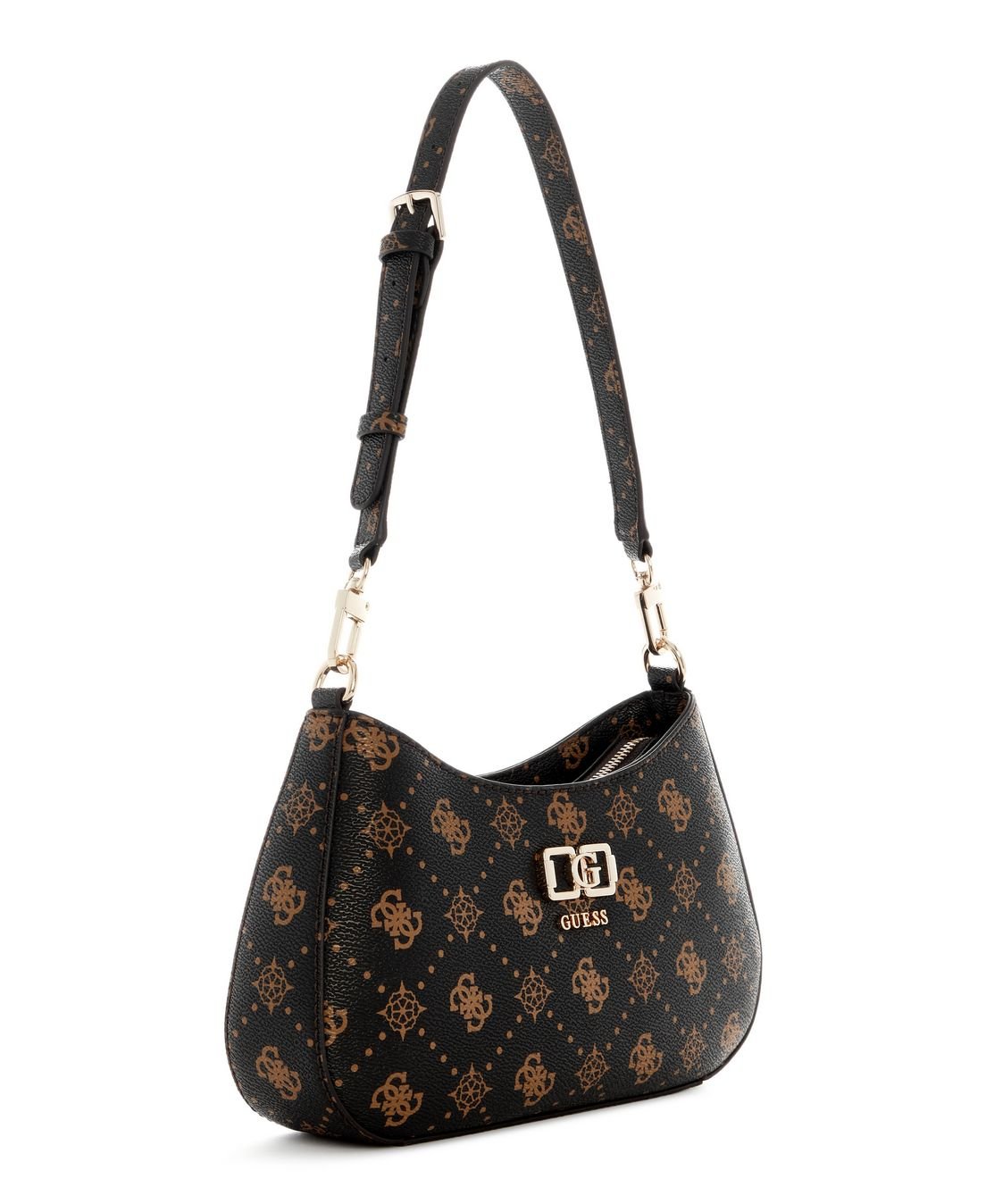 Bolsa Emelie Logo Top Zip Shoulder Marrom Marrom 2