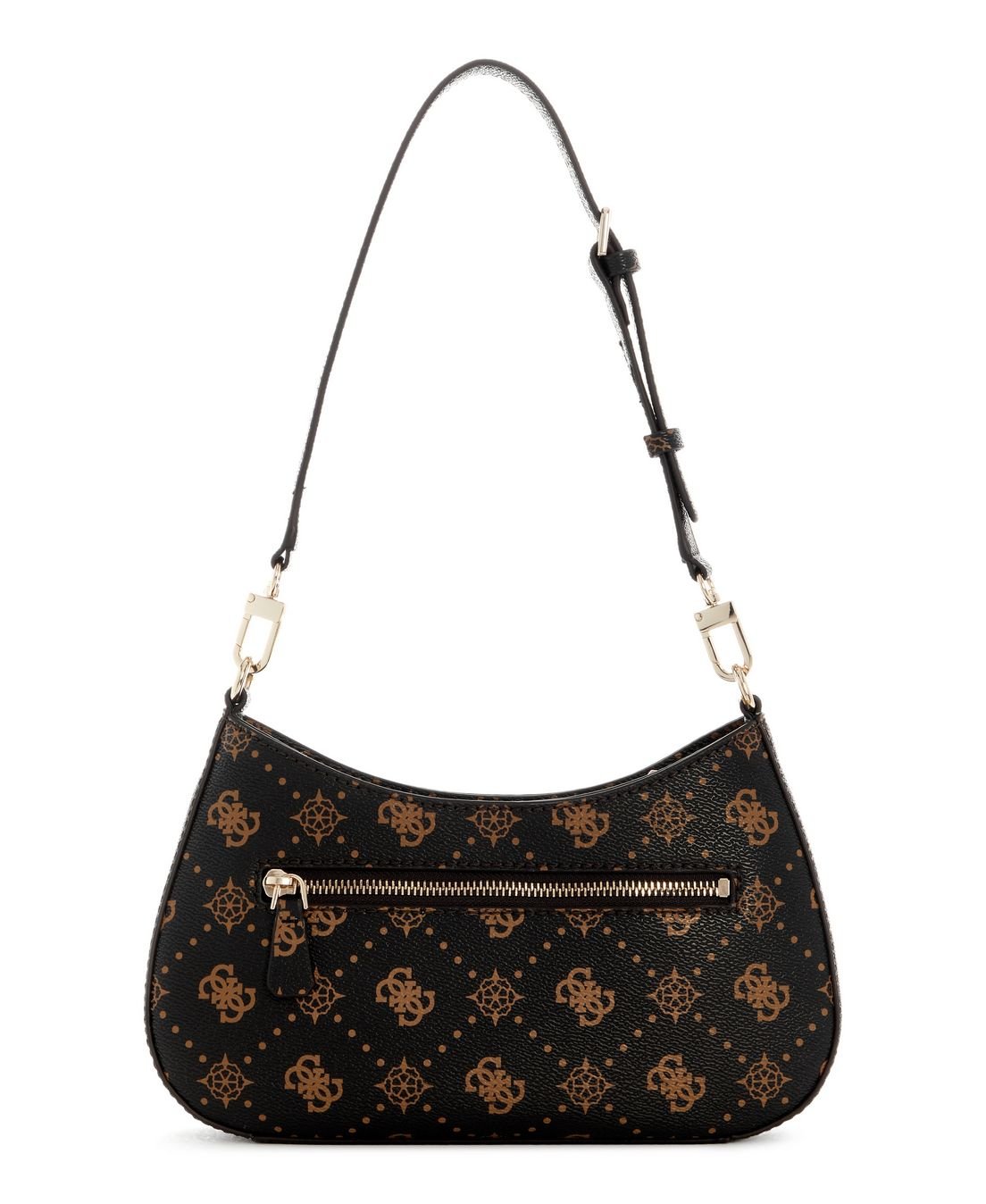 Bolsa Emelie Logo Top Zip Shoulder Marrom Marrom 3