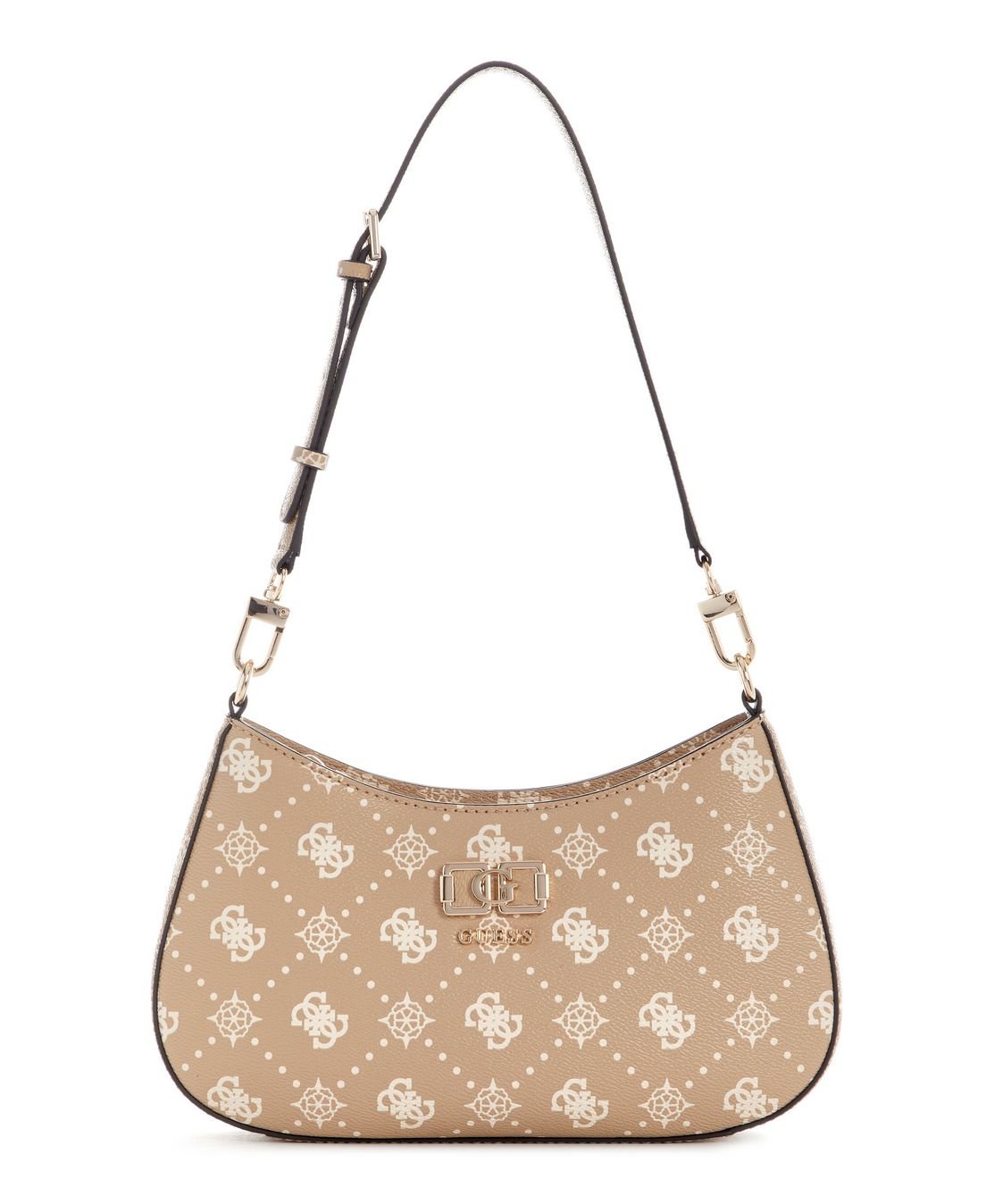Bolsa Emelie Logo Top Zip Shoulder Bege