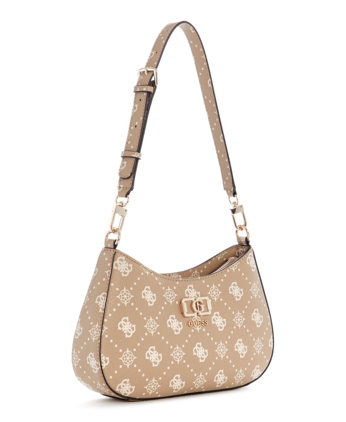 Bolsa Emelie Logo Top Zip Shoulder Bege Bege 2