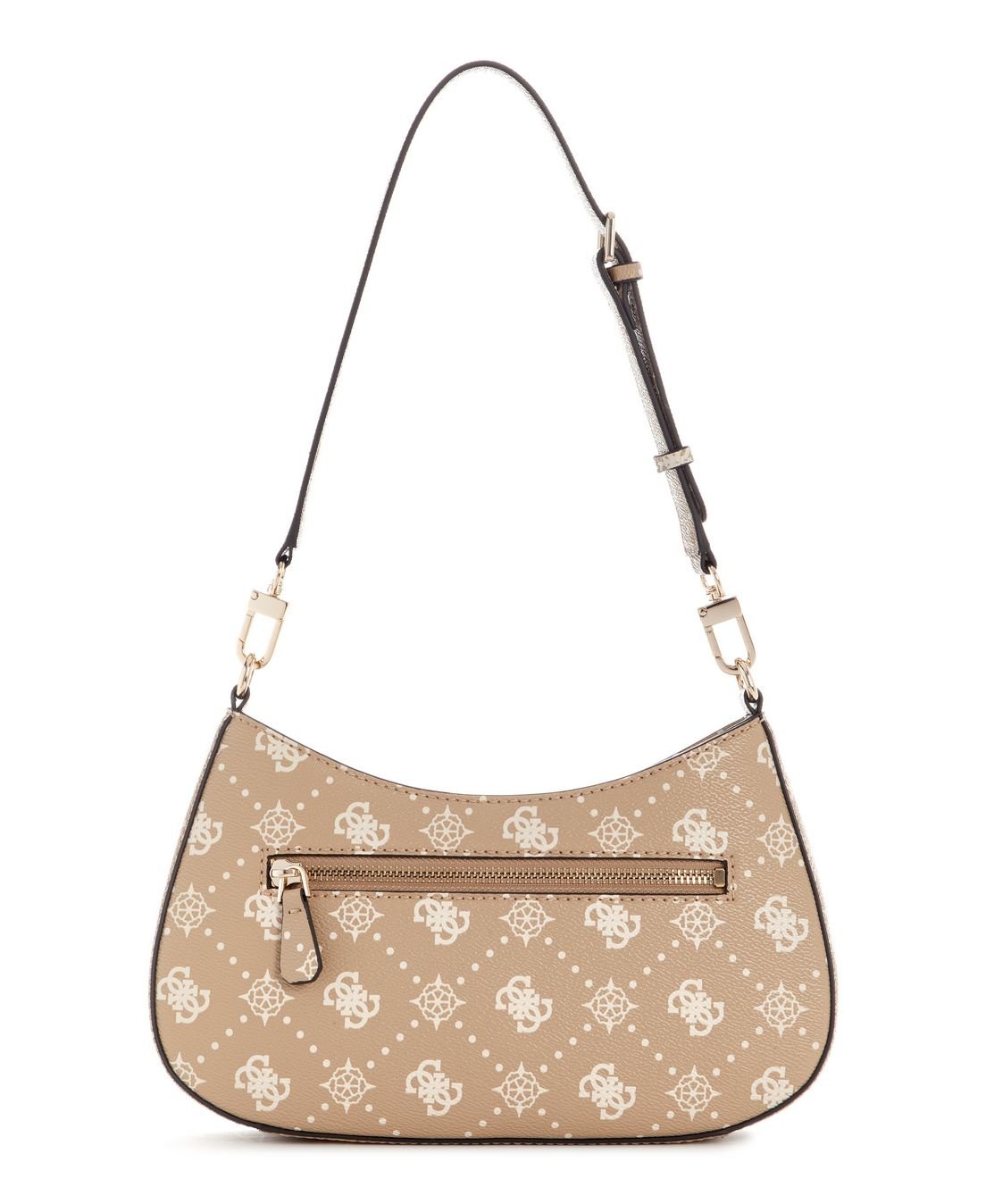 Bolsa Emelie Logo Top Zip Shoulder Bege Bege 3