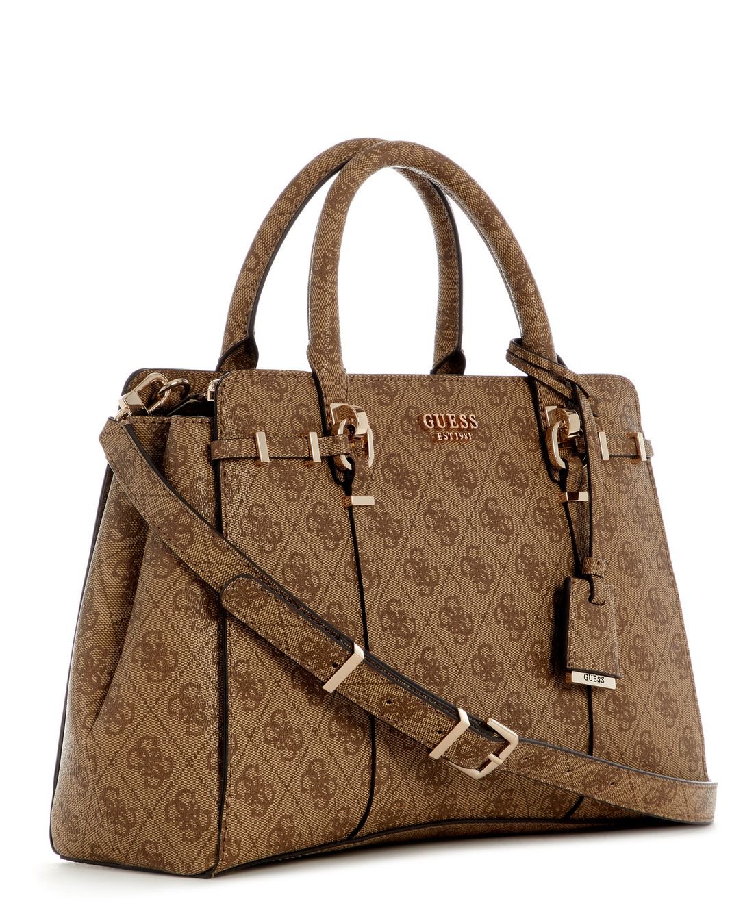 Bolsa Leona Logo Multi Comp Satchel Bege Bege 2