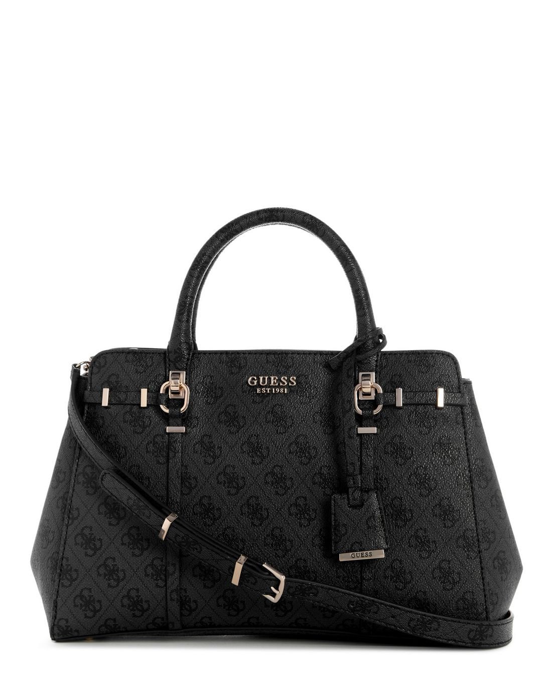 Bolsa Leona Logo Multi Comp Satchel Preto