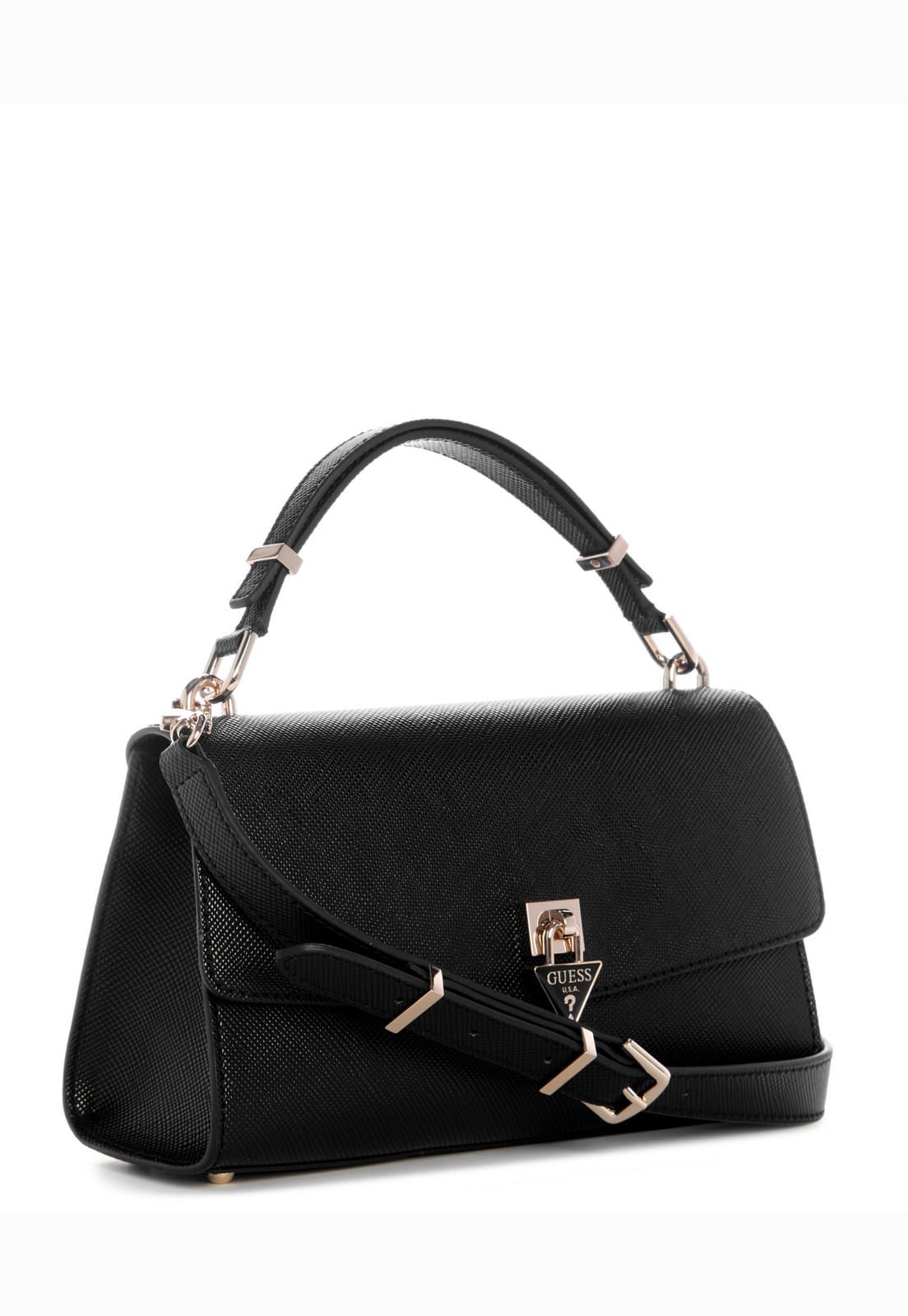 Bolsa Patsie Top Handle Flap Preto Preto 3
