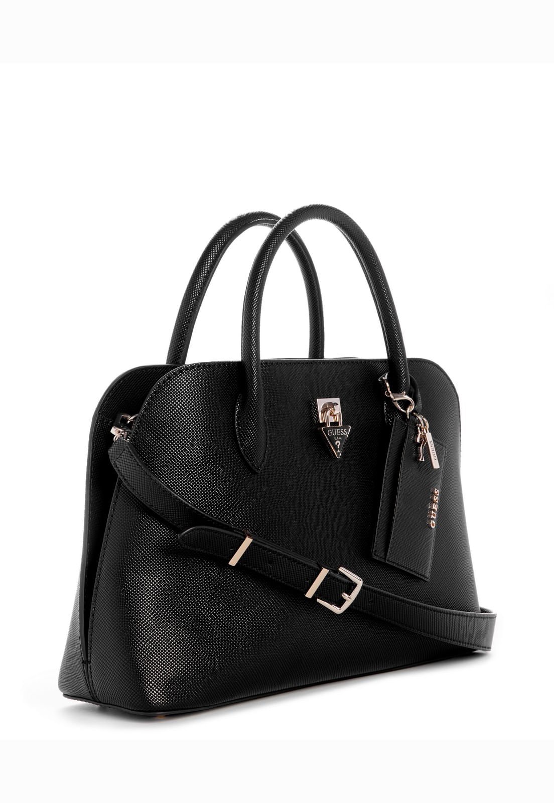 Bolsa Patsie 2 Comp Satchel Preto Preto 2