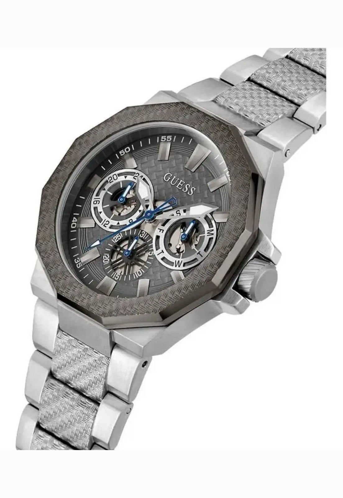 Relógio Guess Masculino Multifunção Prata Prata 3