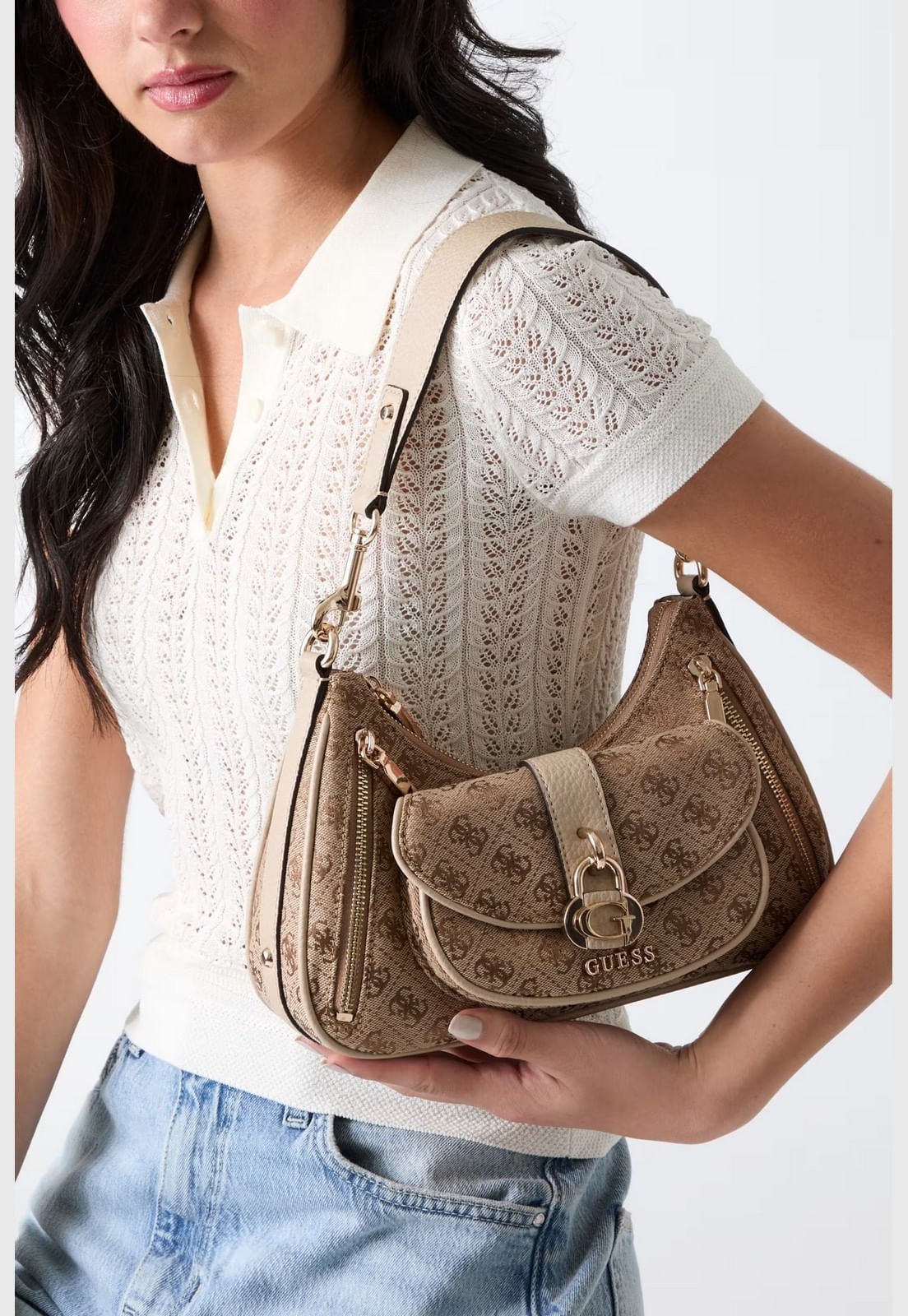 Bolsa Jessa Shoulder Bege Bege 2
