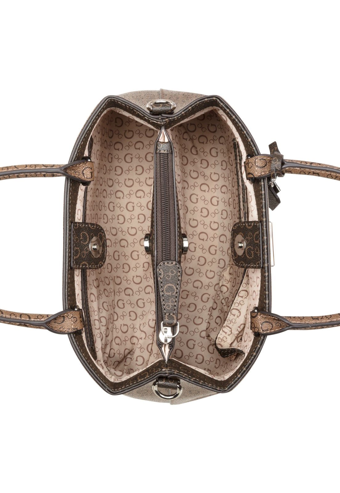 Bolsa Jillian Satchel Preto Preto/Marrom 4
