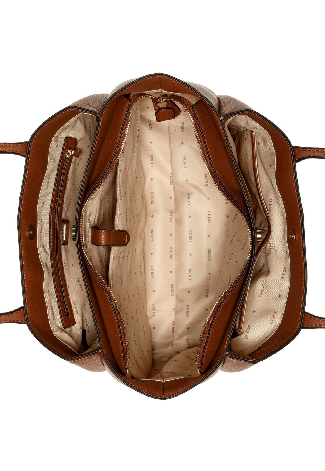 Bolsa Isola Multi Comp Tote Marrom Marrom 4
