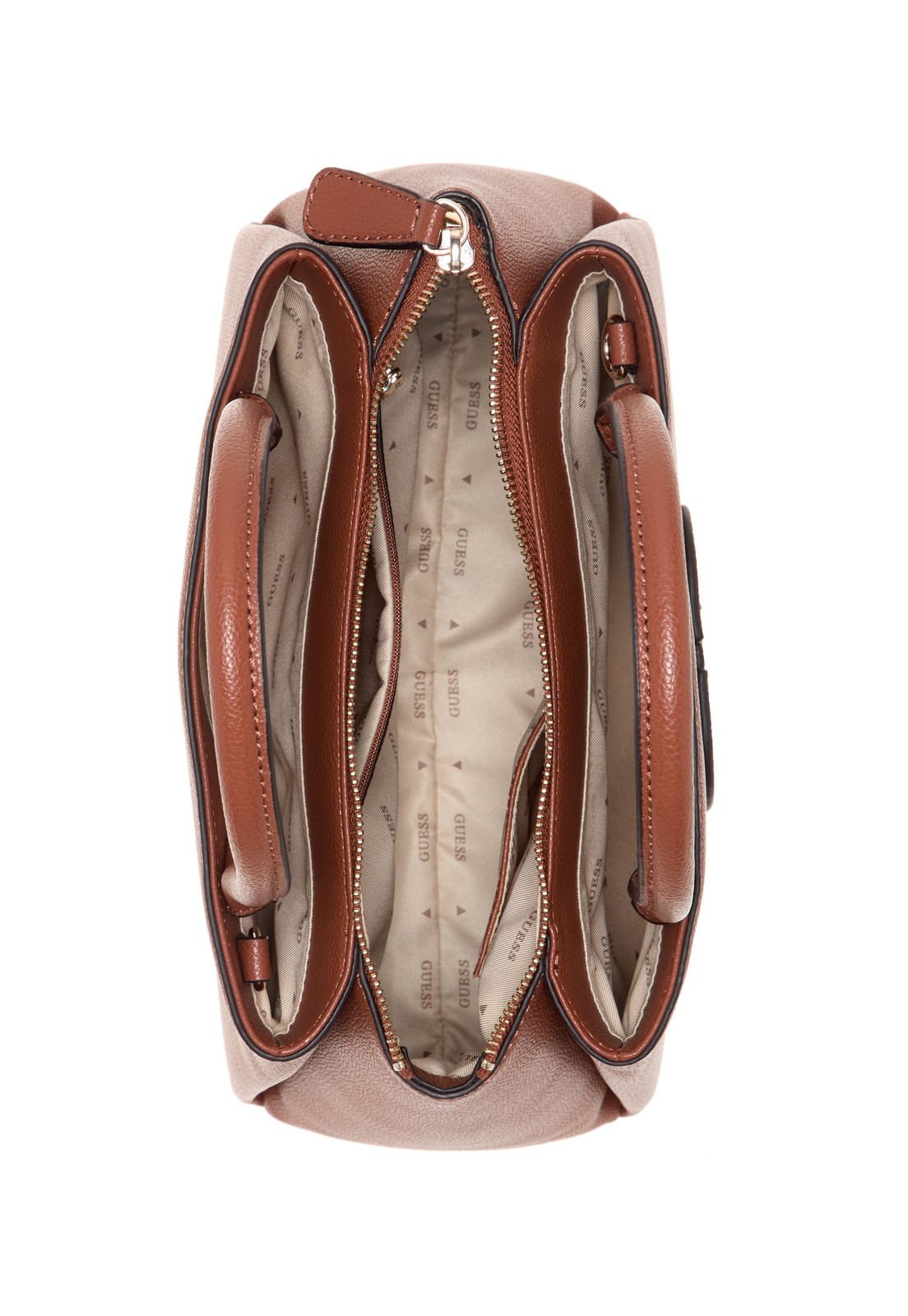 Bolsa Isola 3 Comp Satchel Marrom Marrom 4