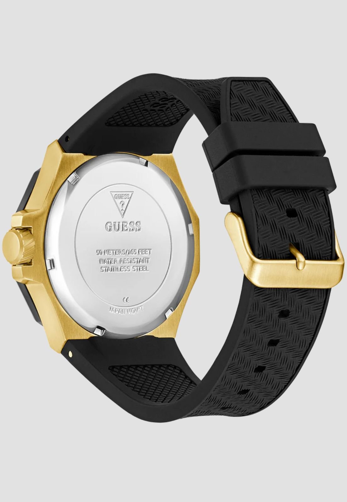 Relógio Sport Silicone Preto Dourado Dourado/Preto 5